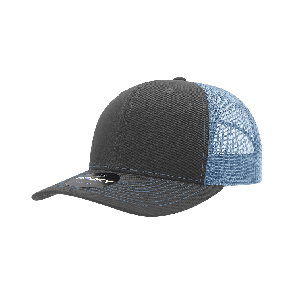 Decky 6031 6 Panel Mid Profile Structured Contra-Stitch Trucker