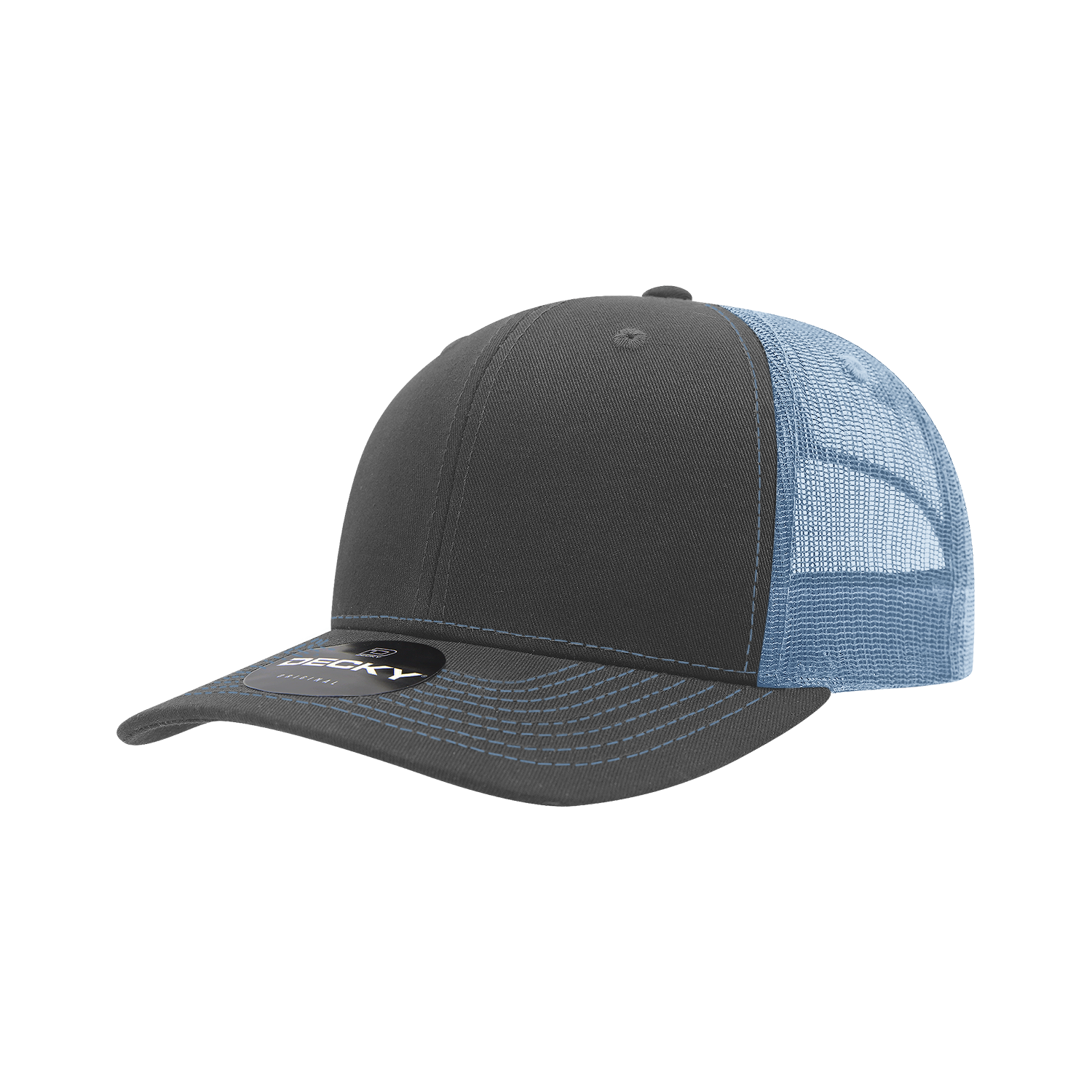 Decky 6031 6 Panel Mid Profile Structured Contra-Stitch Trucker