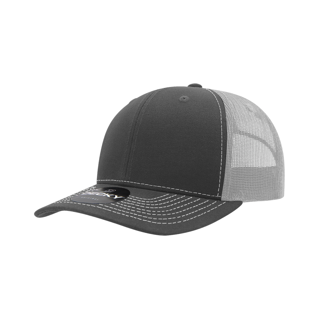 Decky 6031 6 Panel Mid Profile Structured Contra-Stitch Trucker