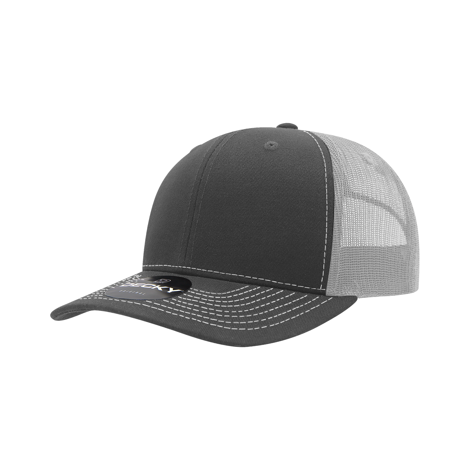 Decky 6031 6 Panel Mid Profile Structured Contra-Stitch Trucker