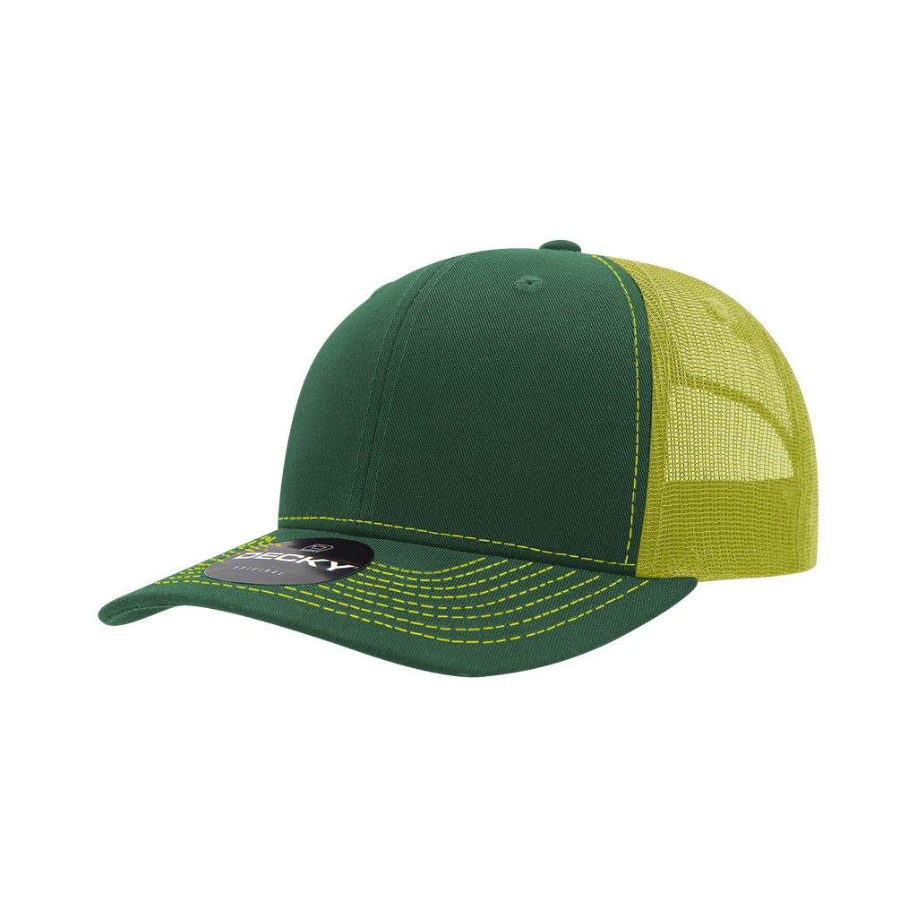 Decky 6031 6 Panel Mid Profile Structured Contra-Stitch Trucker