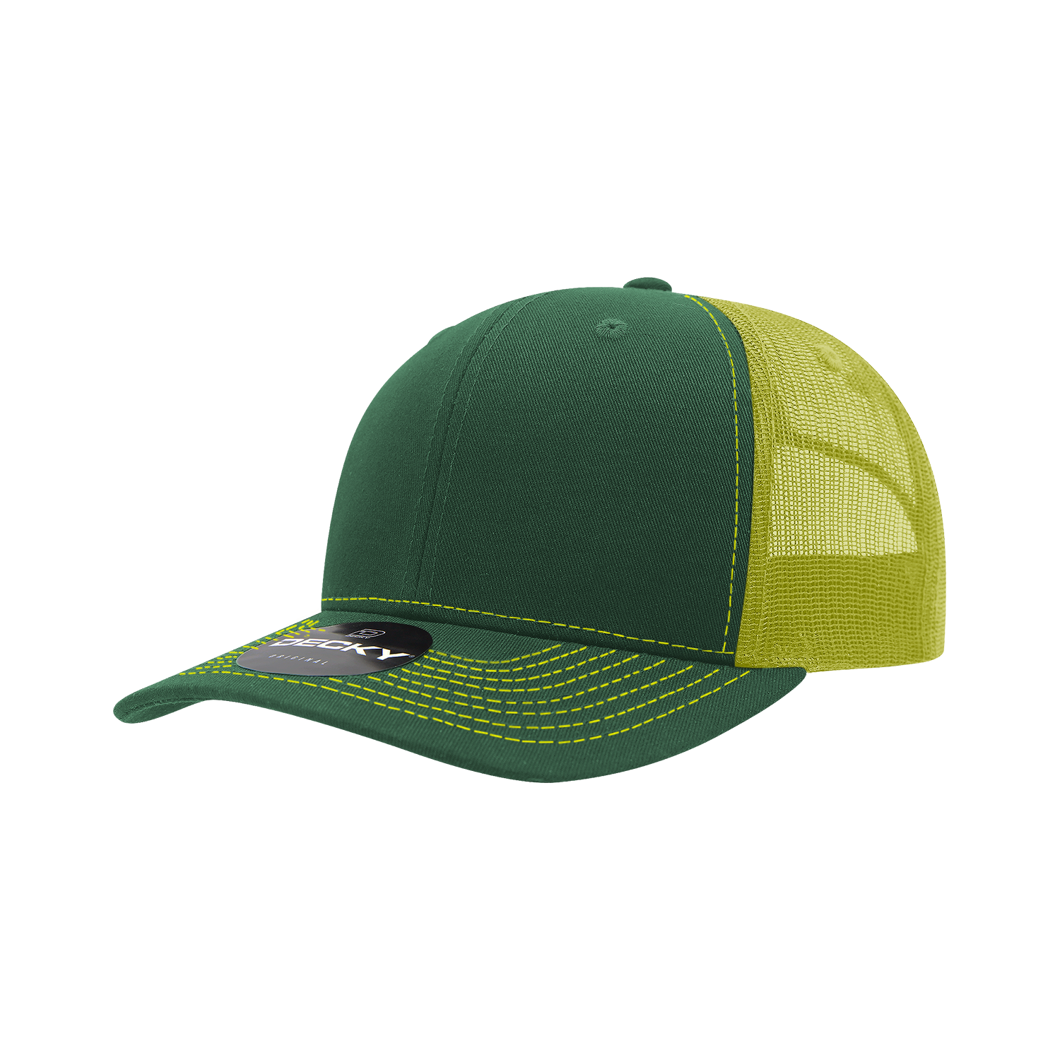 Decky 6031 6 Panel Mid Profile Structured Contra-Stitch Trucker