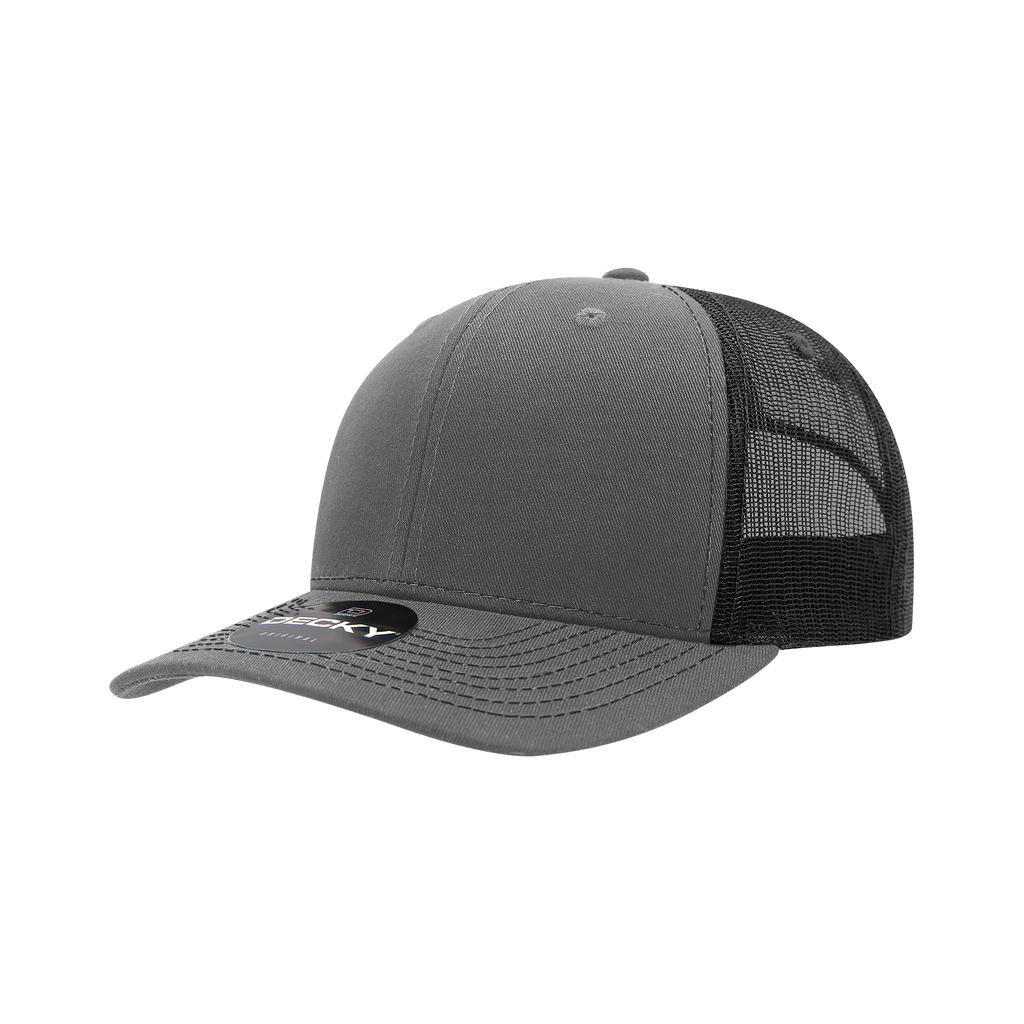 Decky 6031 6 Panel Mid Profile Structured Contra-Stitch Trucker