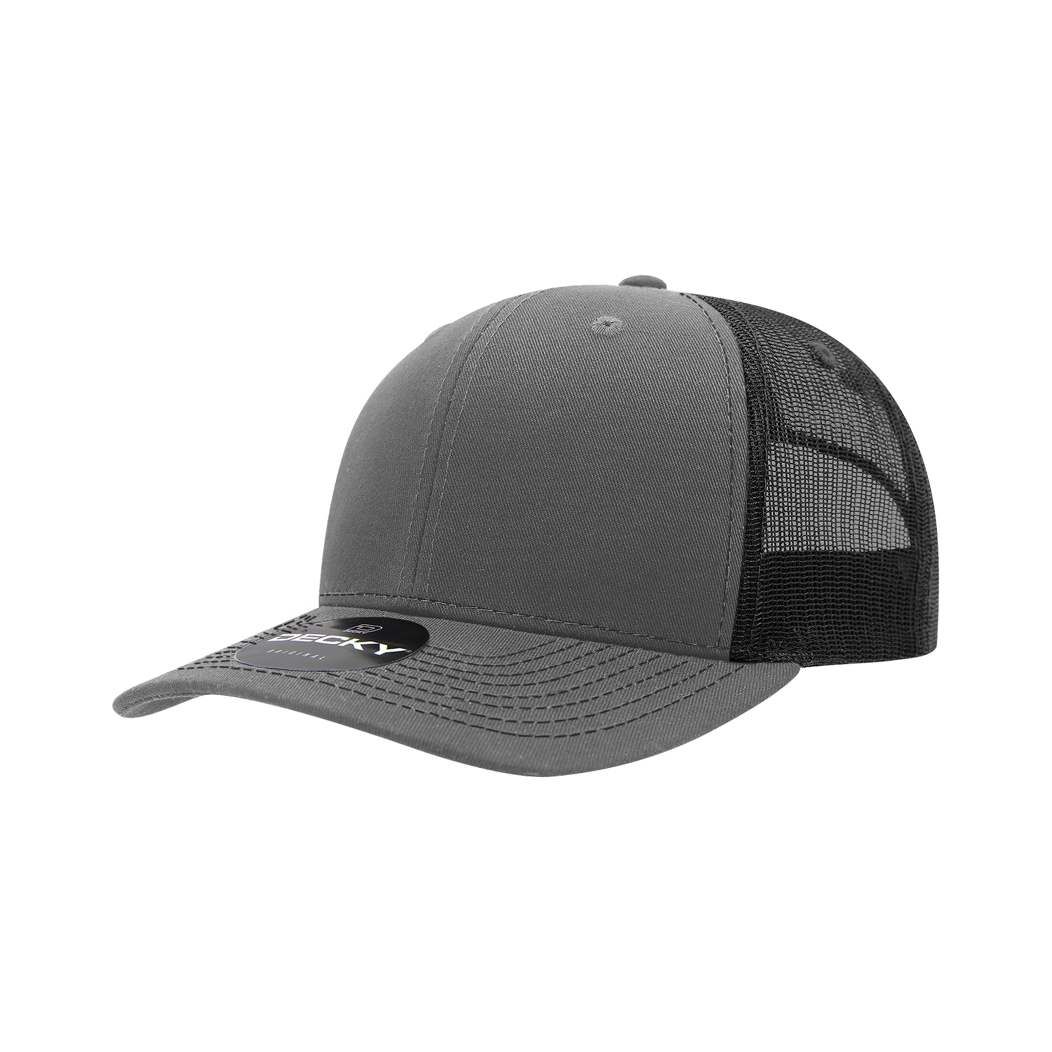 Decky 6031 6 Panel Mid Profile Structured Contra-Stitch Trucker