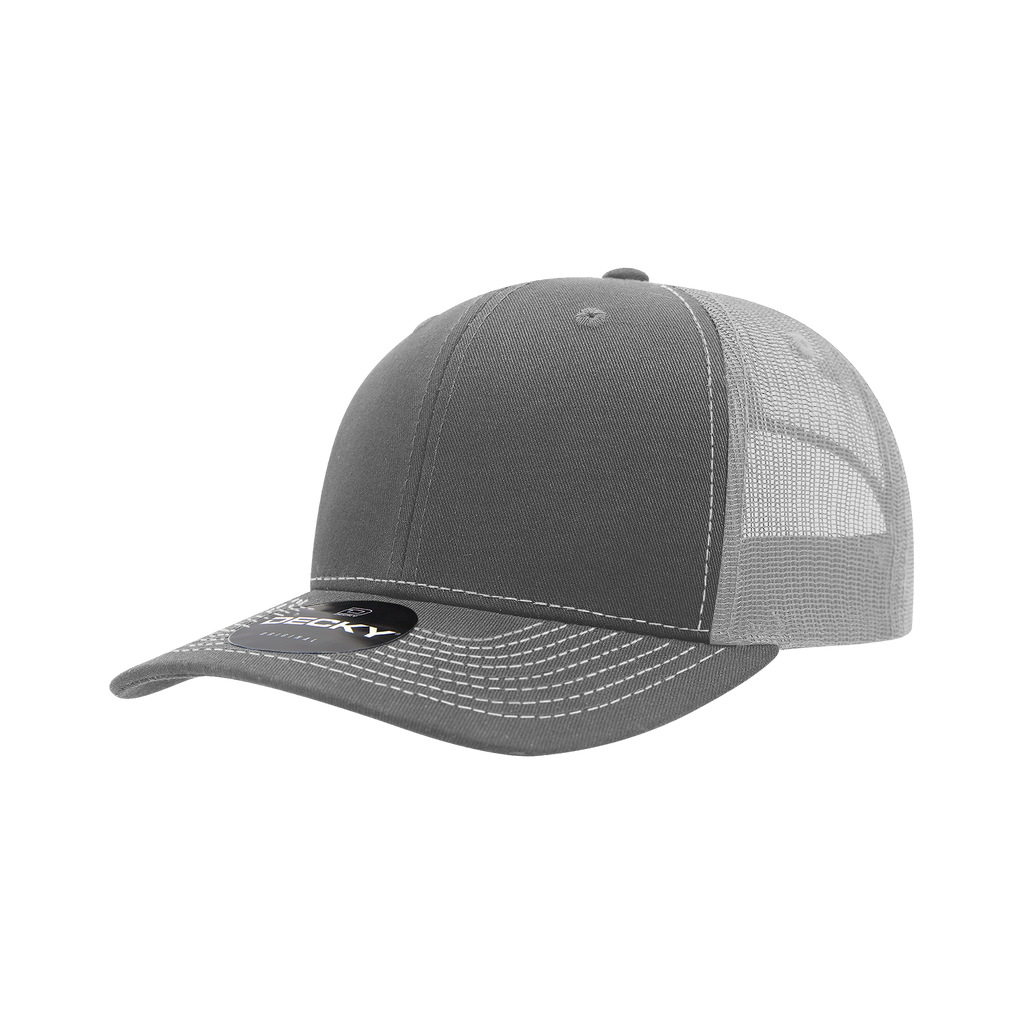 Decky 6031 6 Panel Mid Profile Structured Contra-Stitch Trucker
