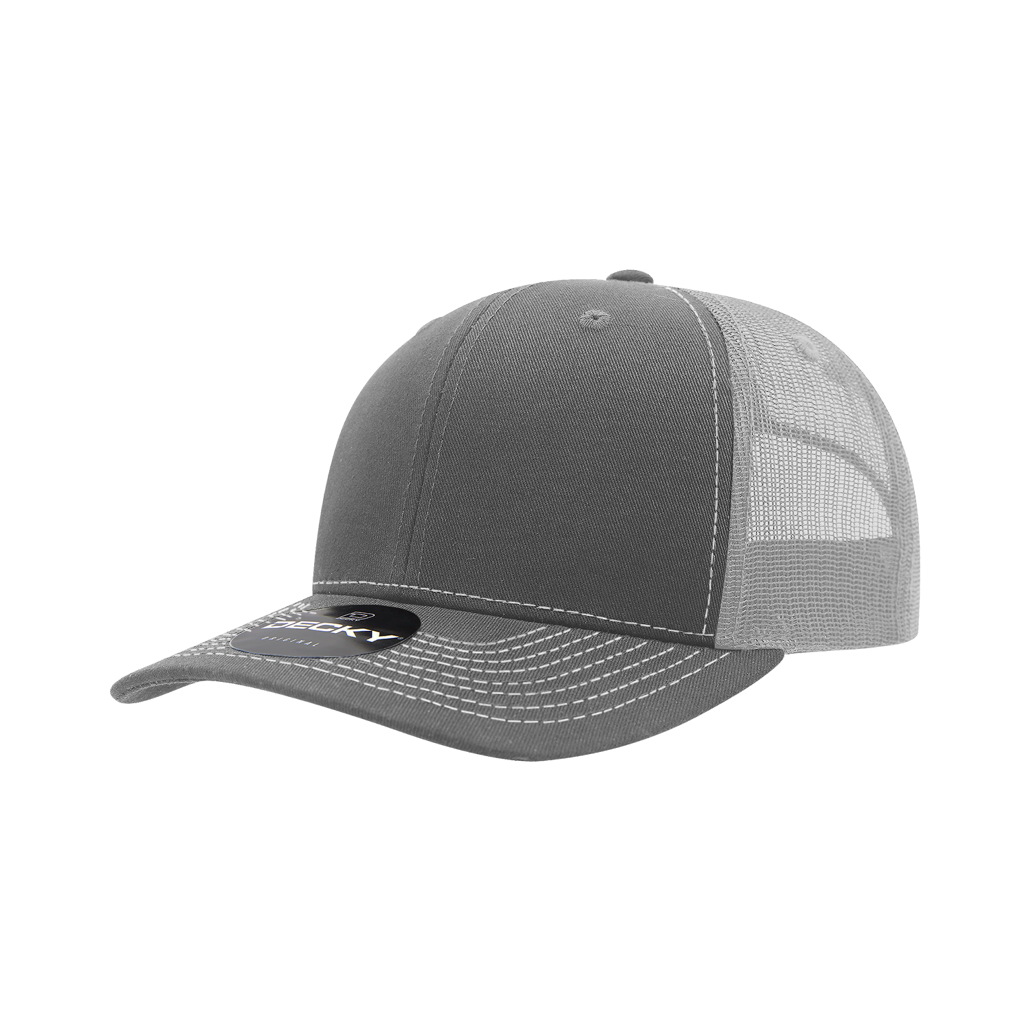 Decky 6031 6 Panel Mid Profile Structured Contra-Stitch Trucker