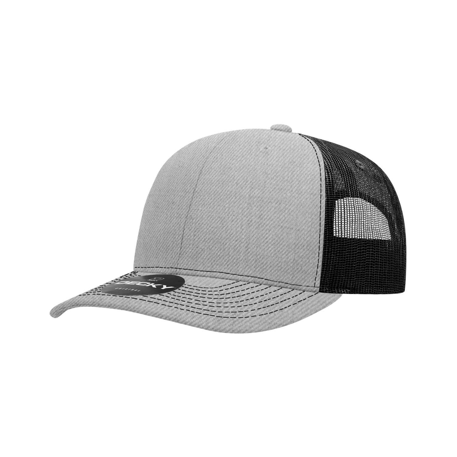 Decky 6031 6 Panel Mid Profile Structured Contra-Stitch Trucker