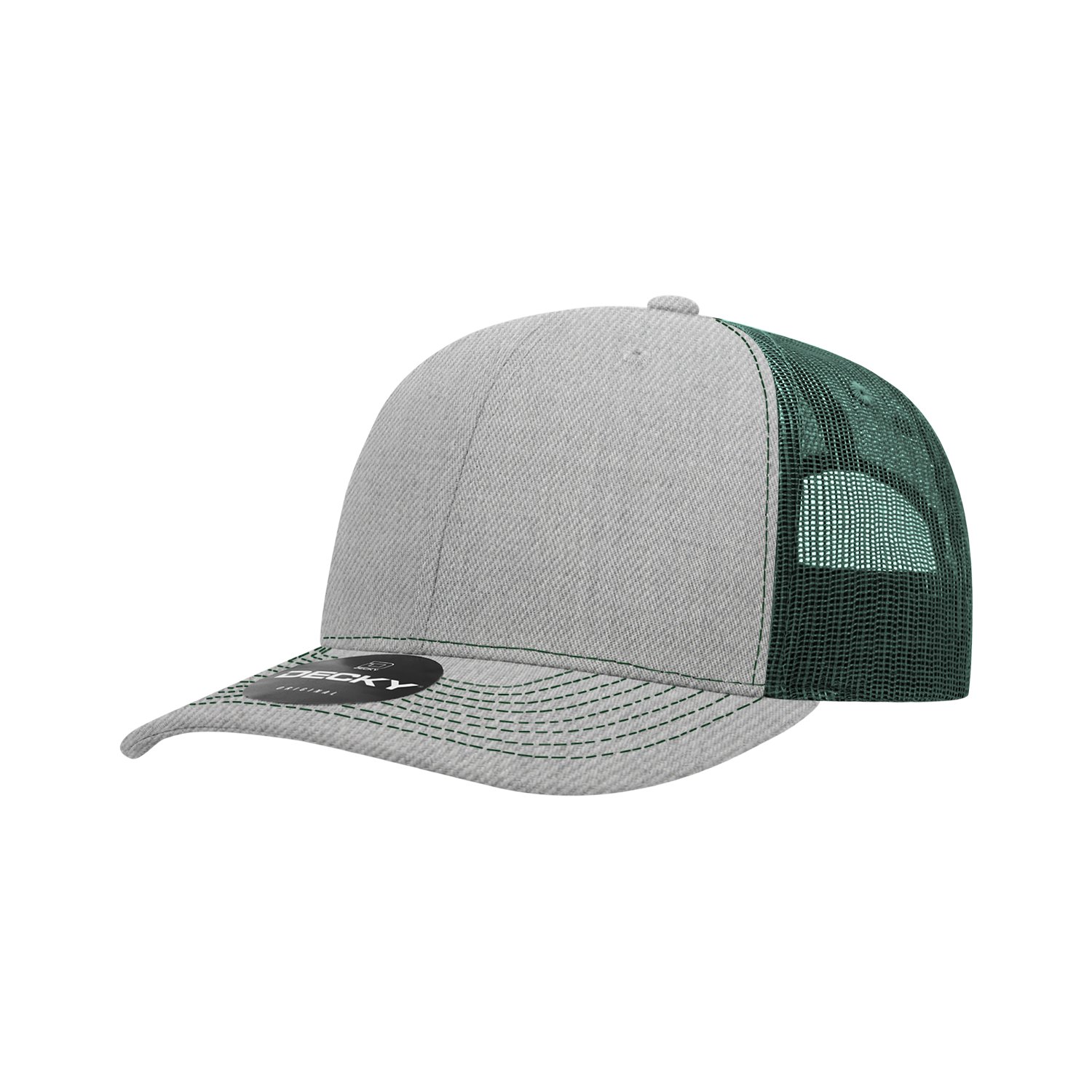 Decky 6031 6 Panel Mid Profile Structured Contra-Stitch Trucker