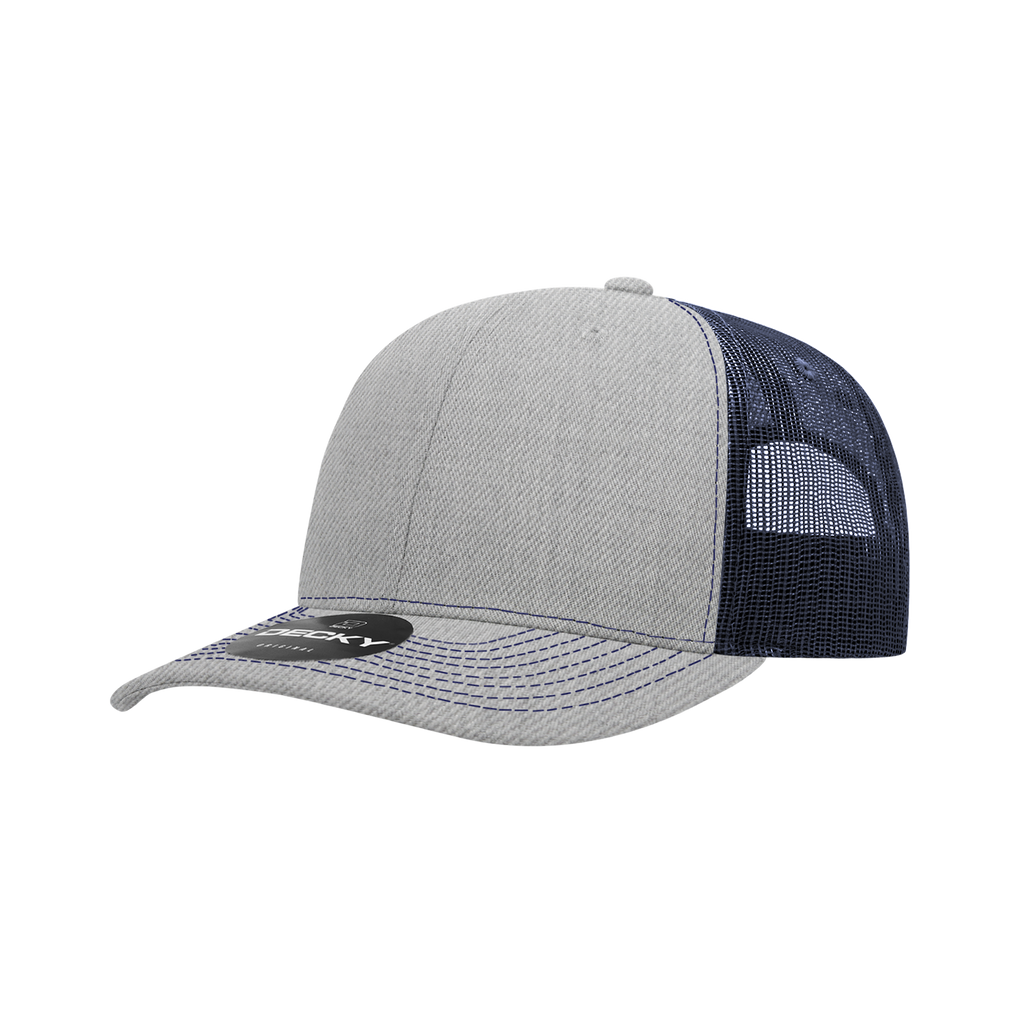 Decky 6031 6 Panel Mid Profile Structured Contra-Stitch Trucker