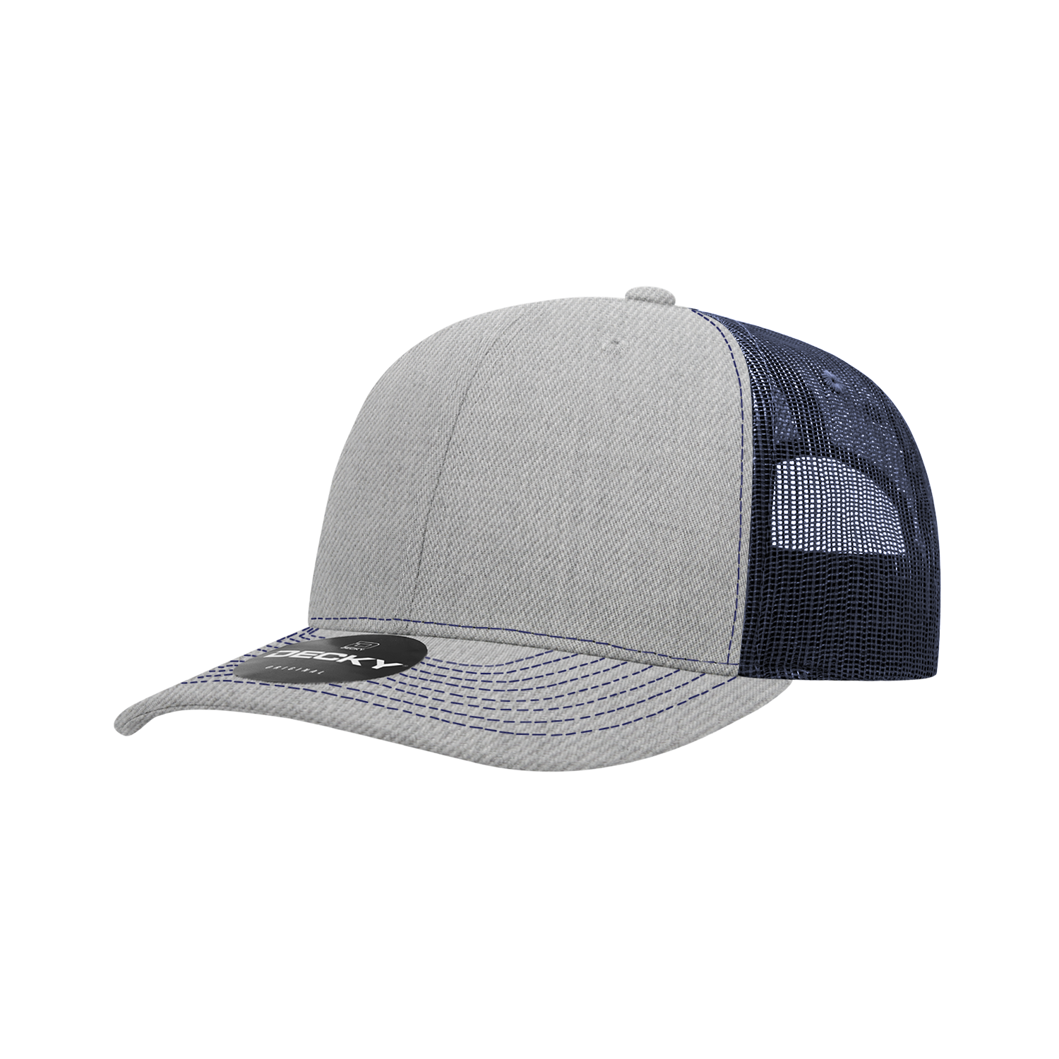 Decky 6031 6 Panel Mid Profile Structured Contra-Stitch Trucker