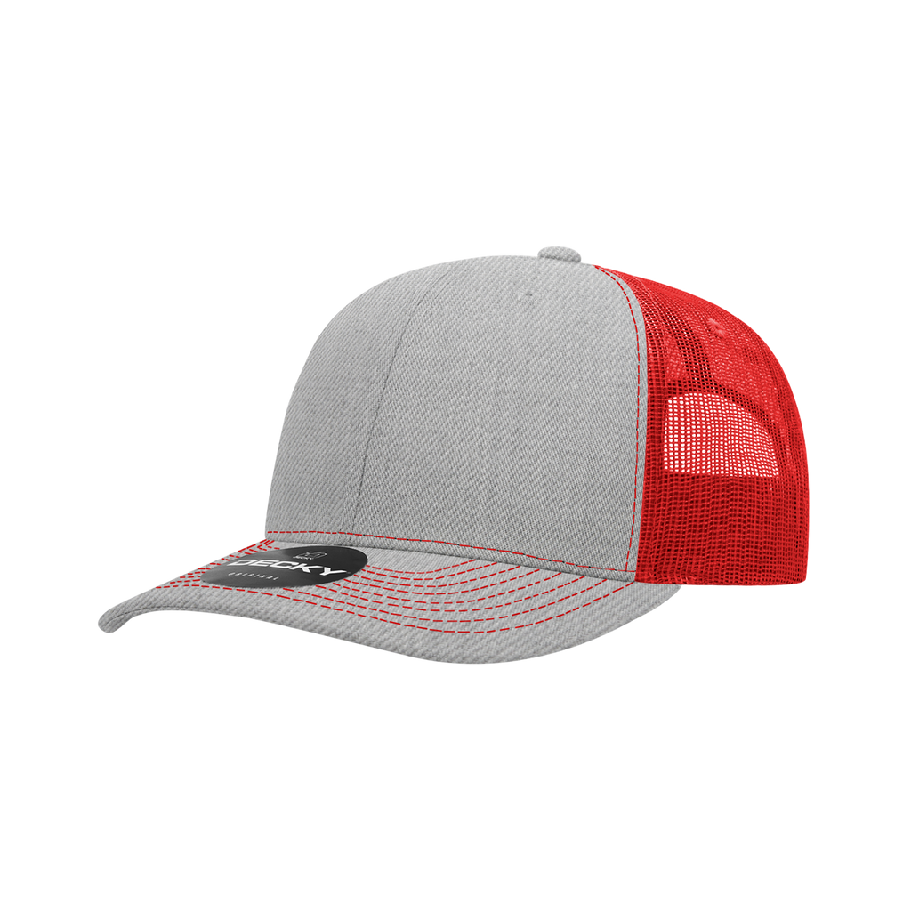 Decky 6031 6 Panel Mid Profile Structured Contra-Stitch Trucker
