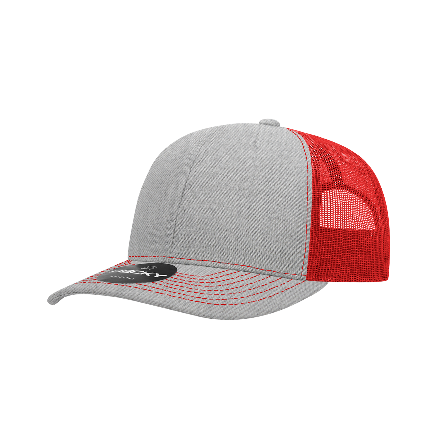 Decky 6031 6 Panel Mid Profile Structured Contra-Stitch Trucker