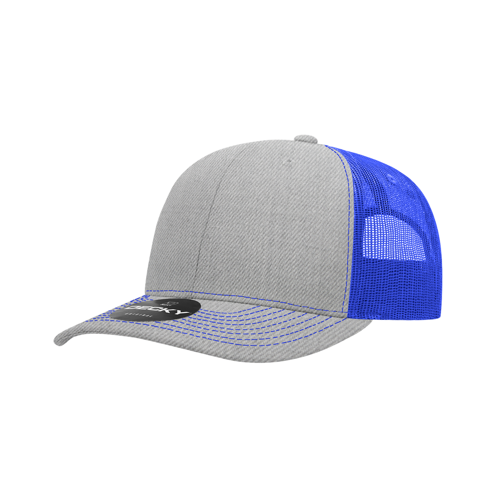 Decky 6031 6 Panel Mid Profile Structured Contra-Stitch Trucker