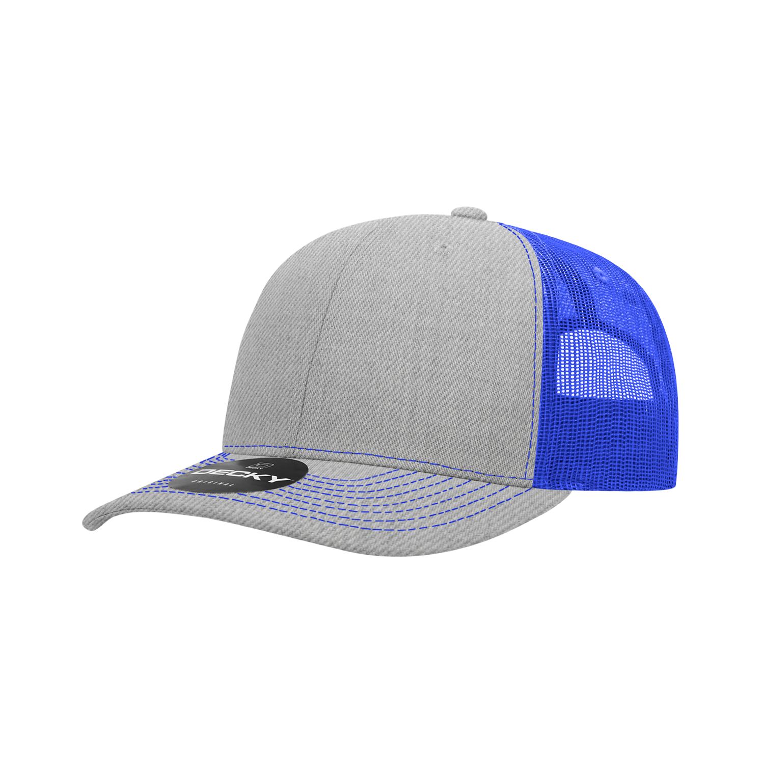 Decky 6031 6 Panel Mid Profile Structured Contra-Stitch Trucker