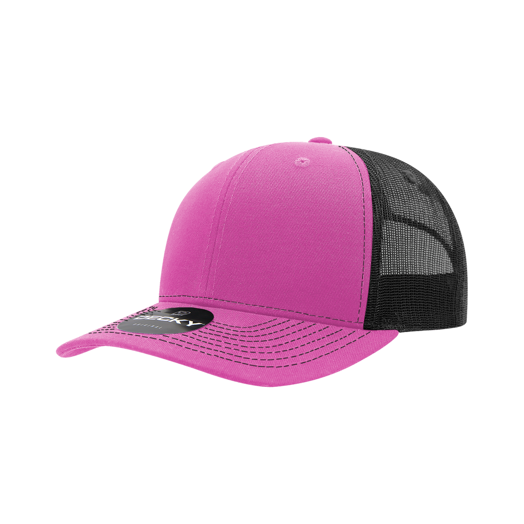 Decky 6031 6 Panel Mid Profile Structured Contra-Stitch Trucker