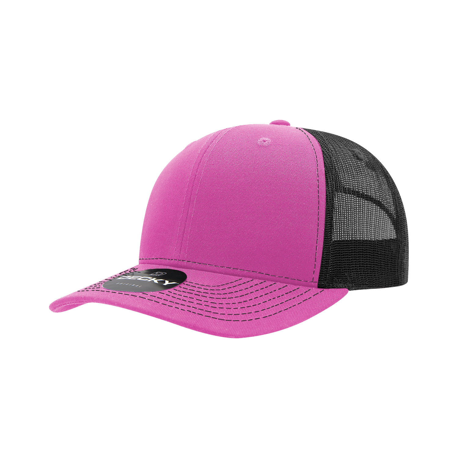 Decky 6031 6 Panel Mid Profile Structured Contra-Stitch Trucker