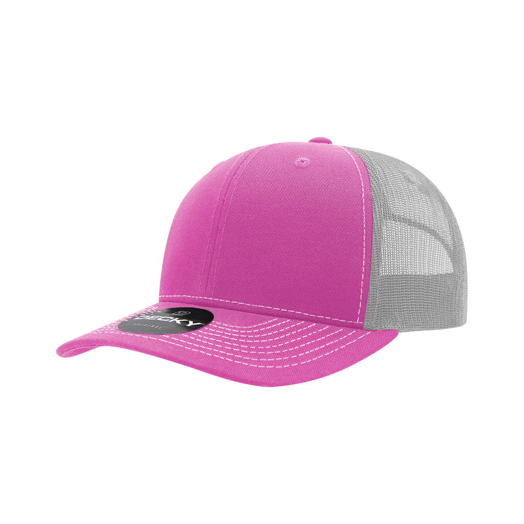 Decky 6031 6 Panel Mid Profile Structured Contra-Stitch Trucker