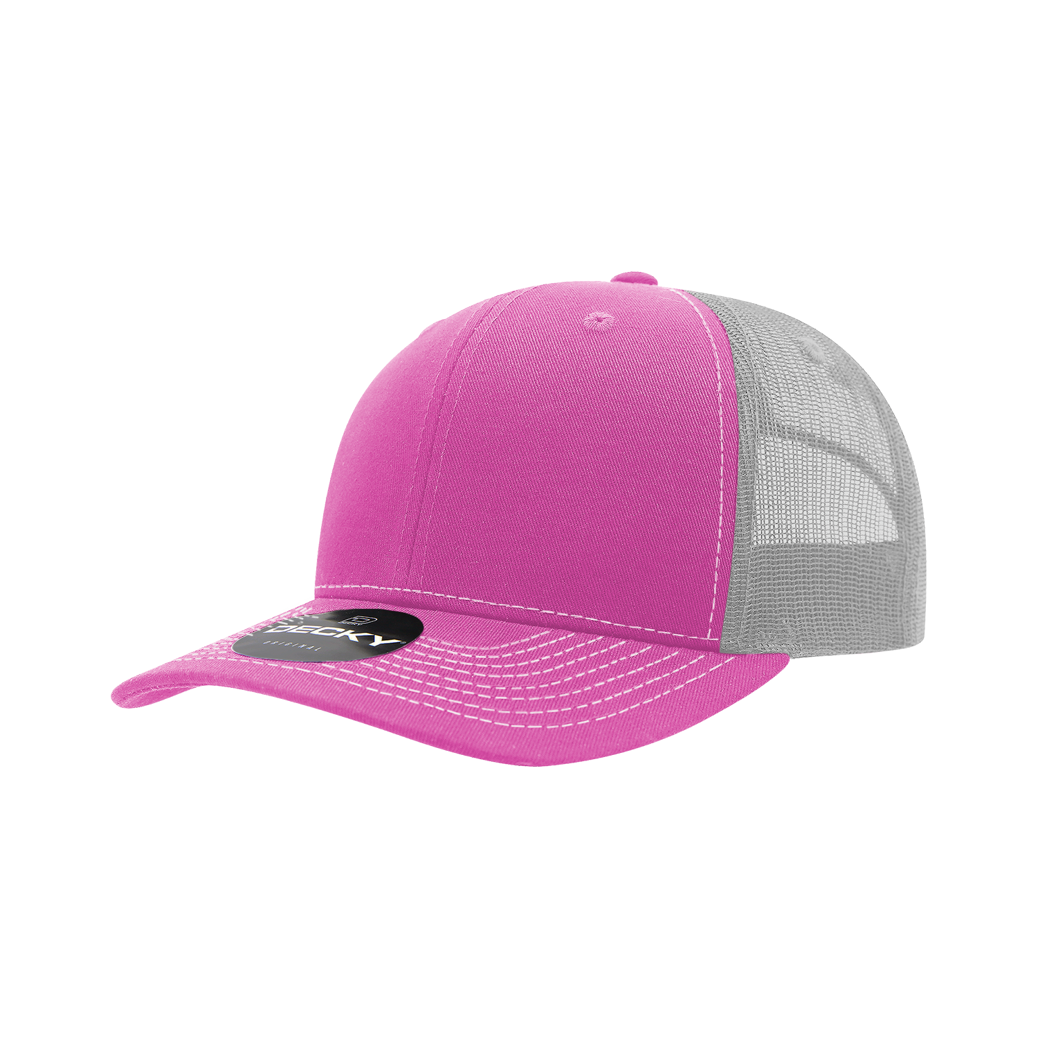 Decky 6031 6 Panel Mid Profile Structured Contra-Stitch Trucker