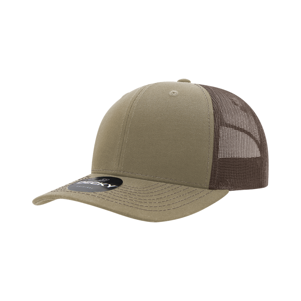 Decky 6031 6 Panel Mid Profile Structured Contra-Stitch Trucker