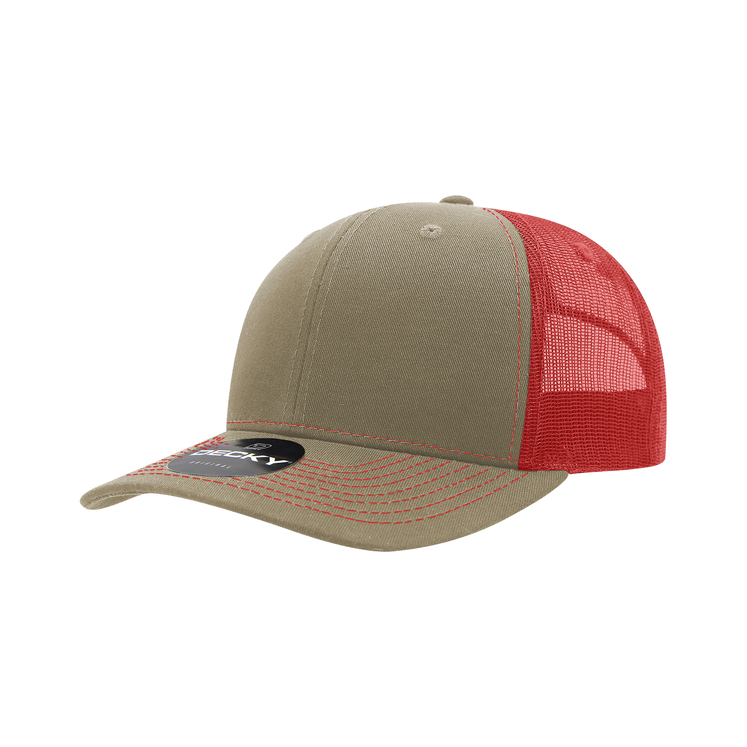 Decky 6031 6 Panel Mid Profile Structured Contra-Stitch Trucker