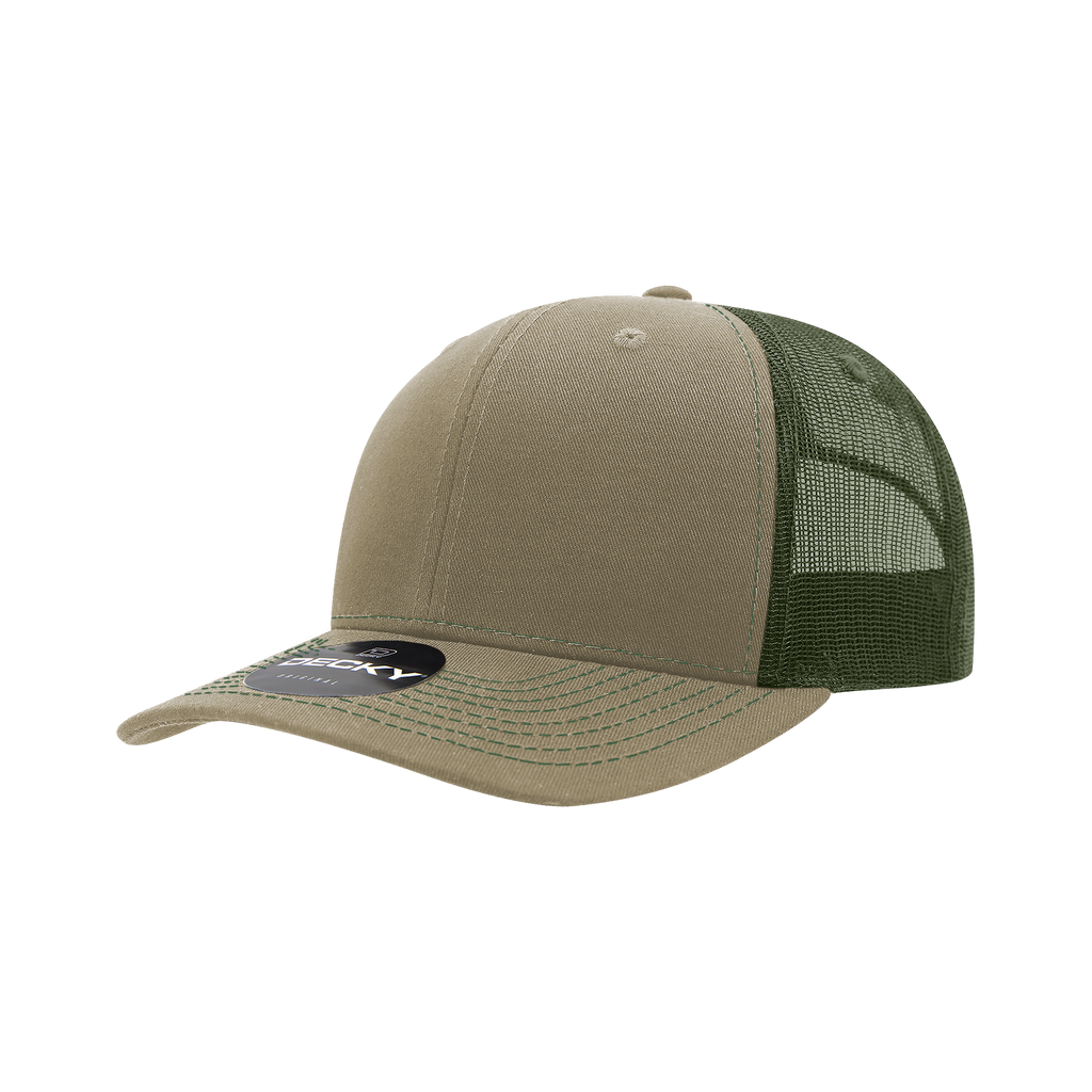 Decky 6031 6 Panel Mid Profile Structured Contra-Stitch Trucker