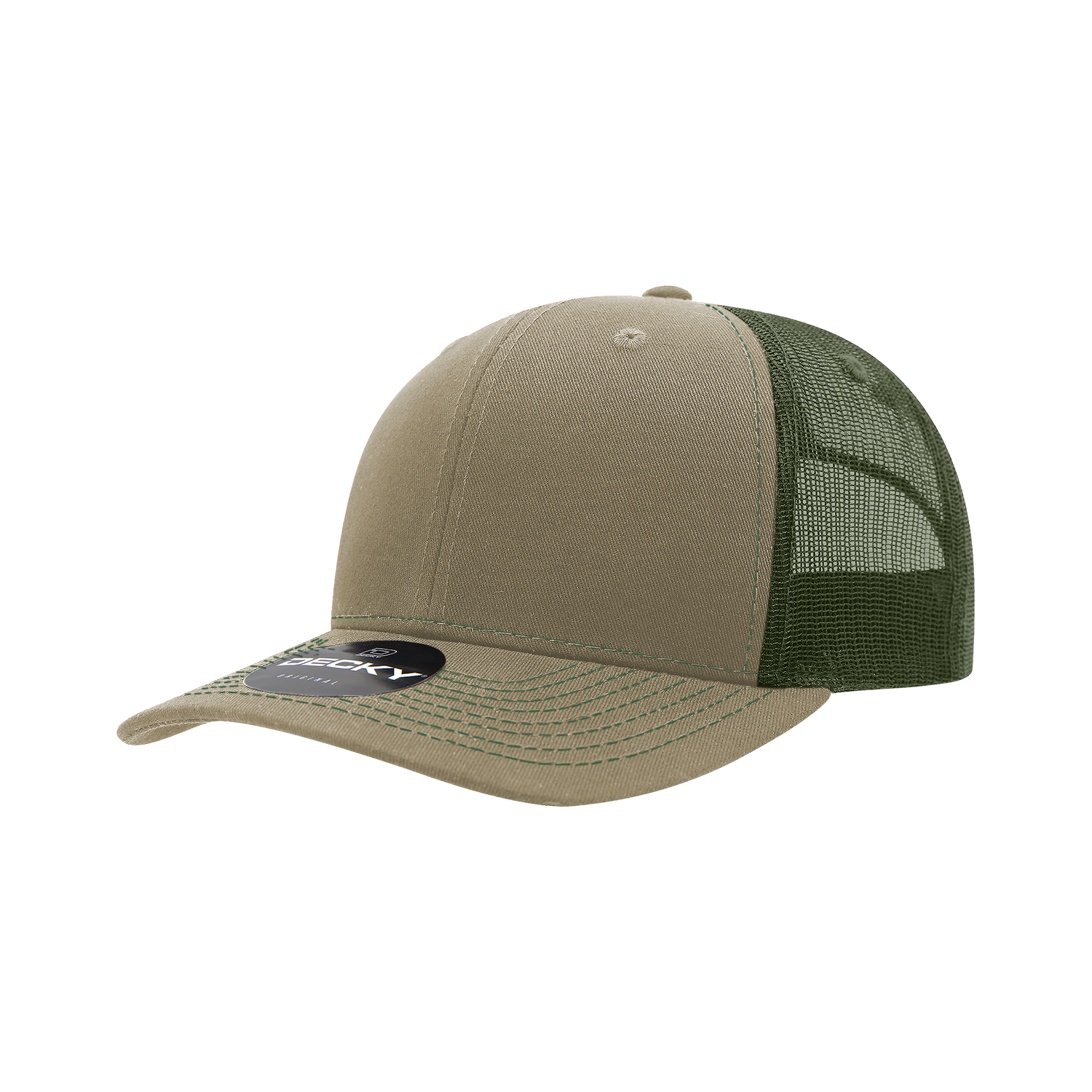 Decky 6031 6 Panel Mid Profile Structured Contra-Stitch Trucker