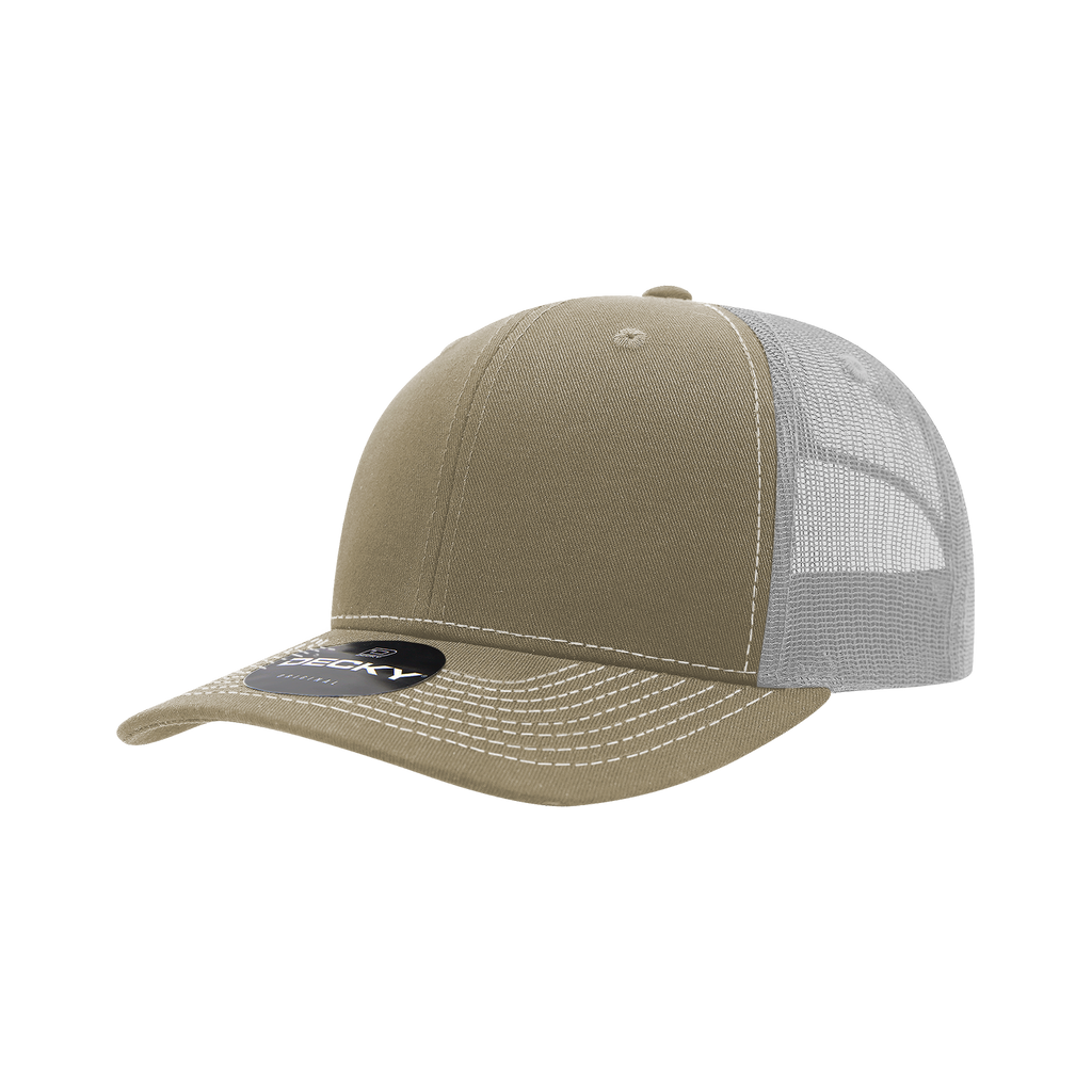 Decky 6031 6 Panel Mid Profile Structured Contra-Stitch Trucker