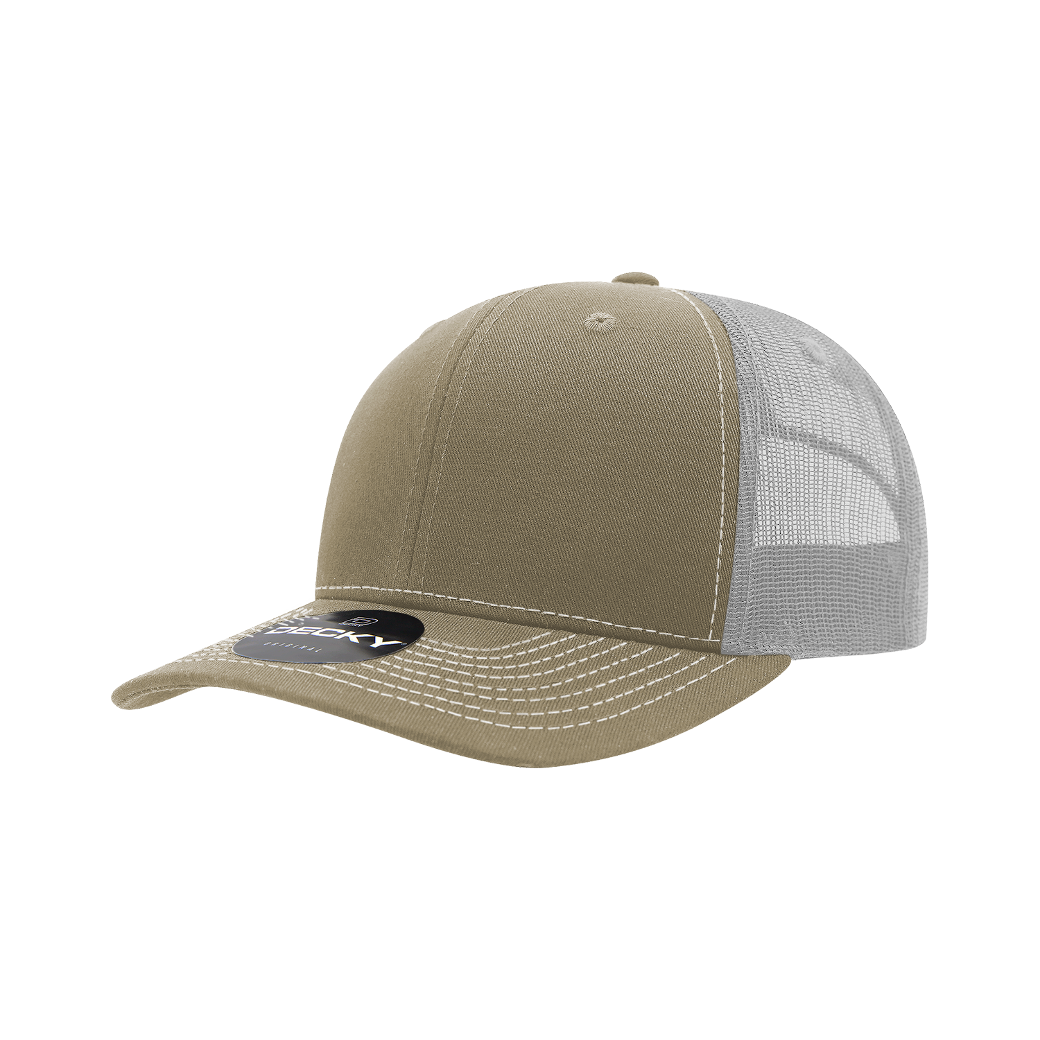 Decky 6031 6 Panel Mid Profile Structured Contra-Stitch Trucker