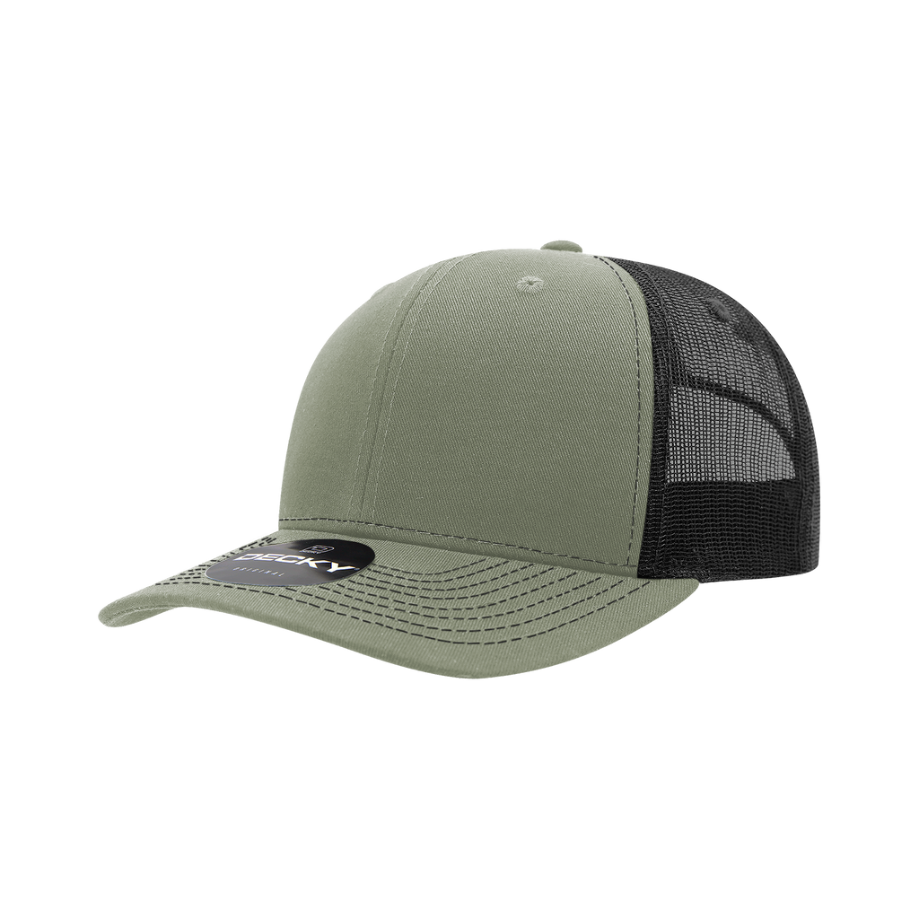 Decky 6031 6 Panel Mid Profile Structured Contra-Stitch Trucker