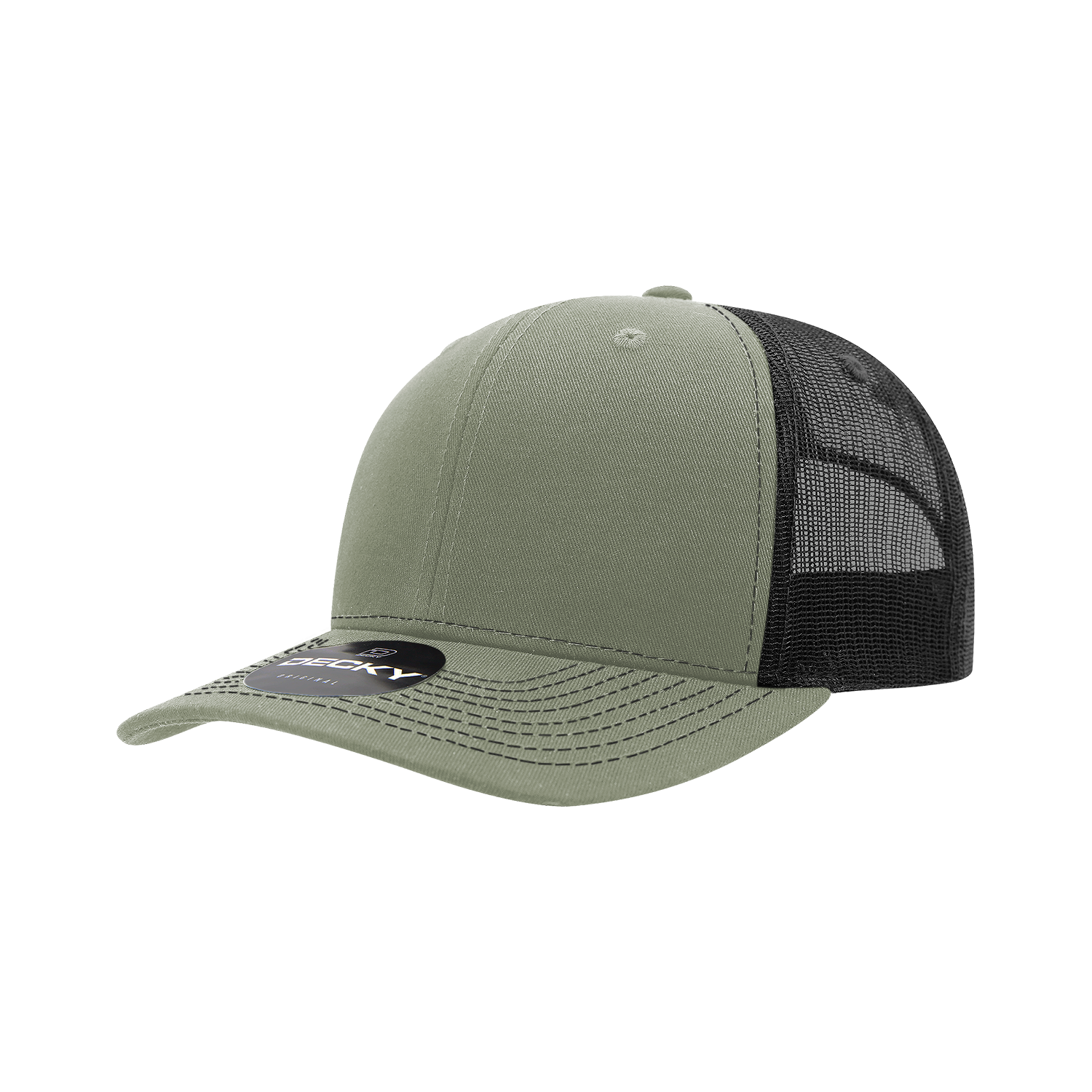 Decky 6031 6 Panel Mid Profile Structured Contra-Stitch Trucker