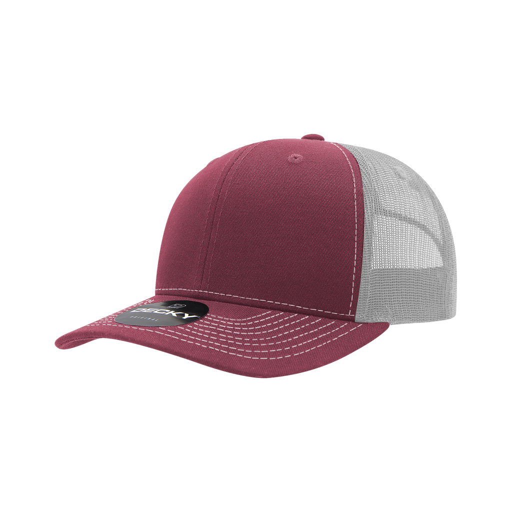 Decky 6031 6 Panel Mid Profile Structured Contra-Stitch Trucker