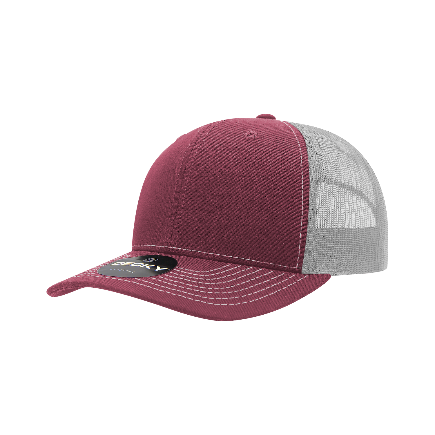 Decky 6031 6 Panel Mid Profile Structured Contra-Stitch Trucker