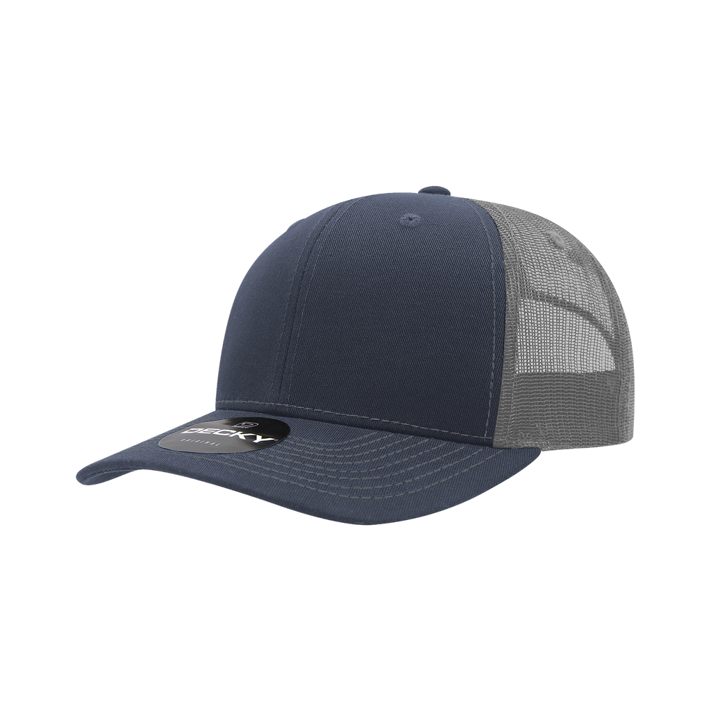 Decky 6031 6 Panel Mid Profile Structured Contra-Stitch Trucker