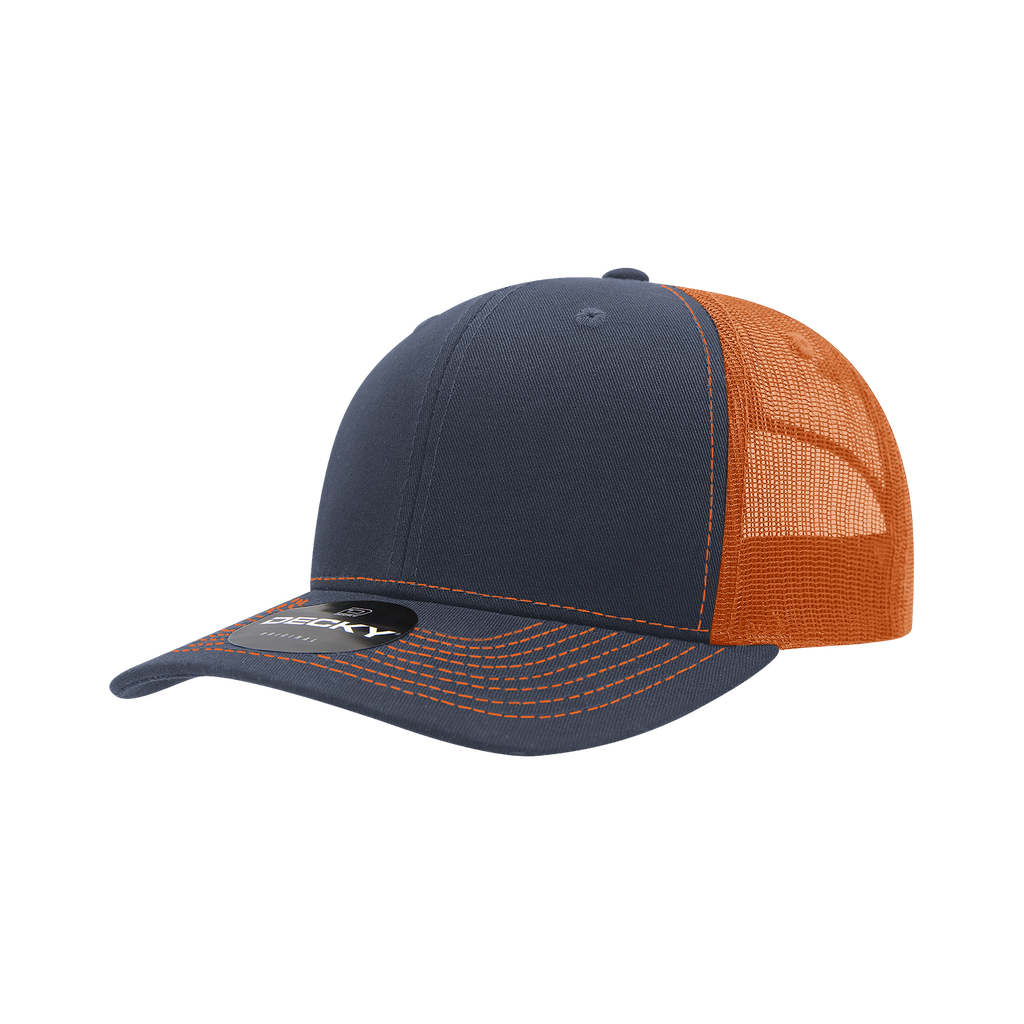 Decky 6031 6 Panel Mid Profile Structured Contra-Stitch Trucker