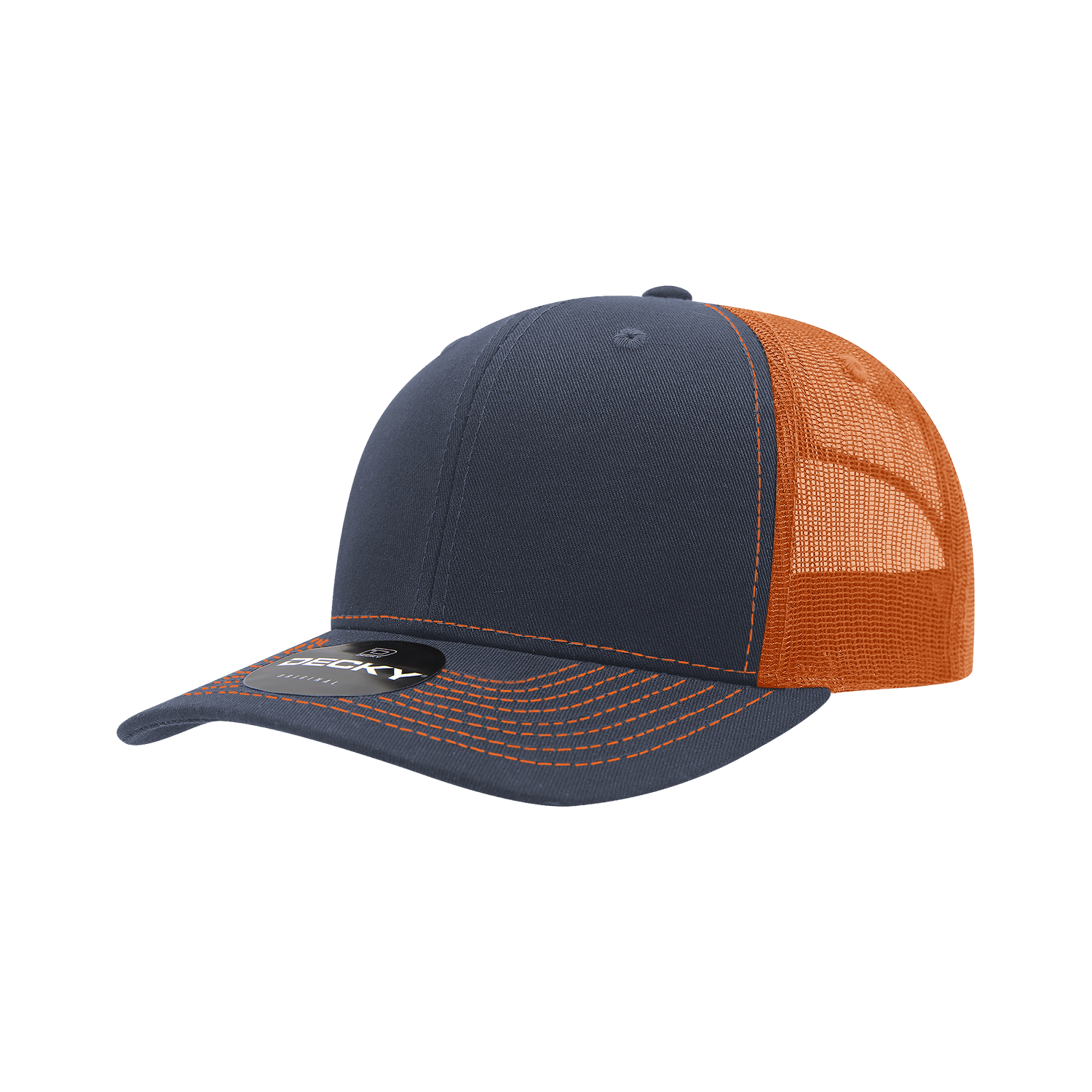 Decky 6031 6 Panel Mid Profile Structured Contra-Stitch Trucker