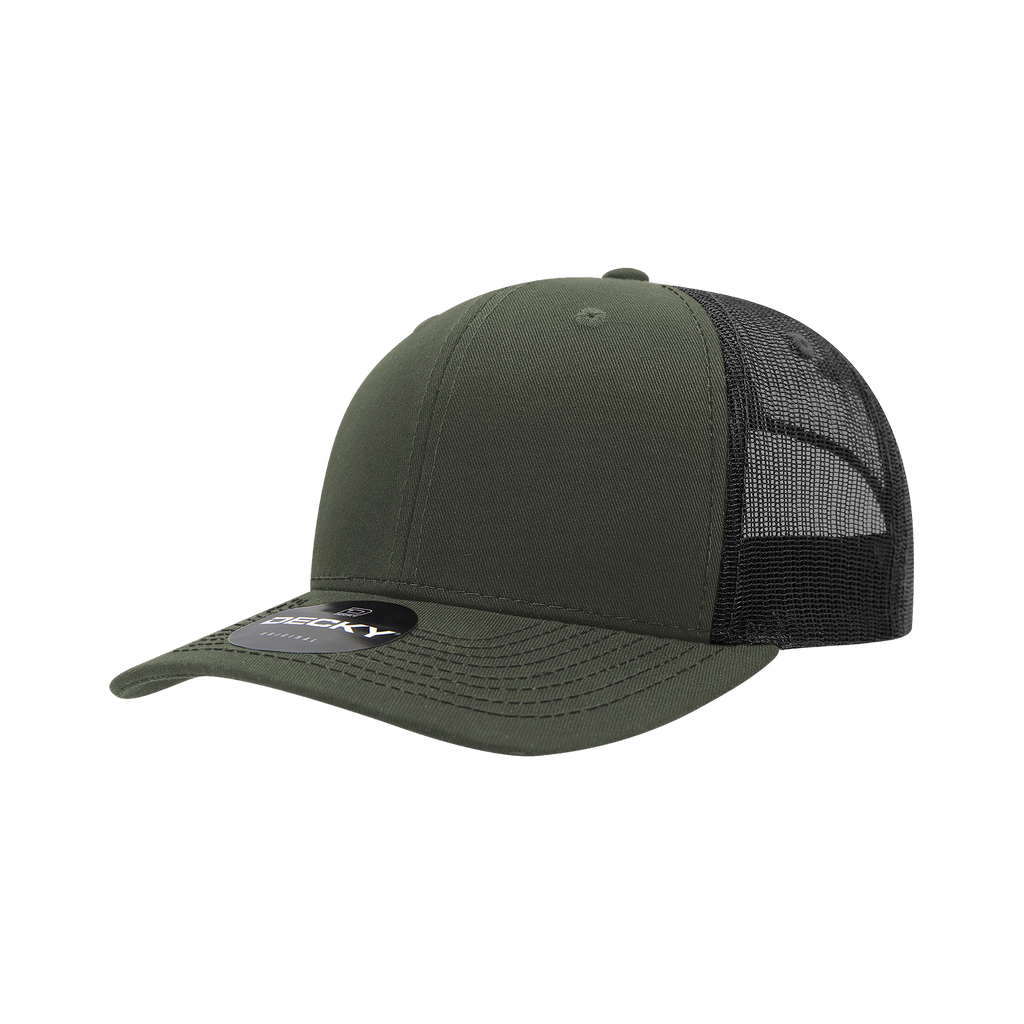 Decky 6031 6 Panel Mid Profile Structured Contra-Stitch Trucker