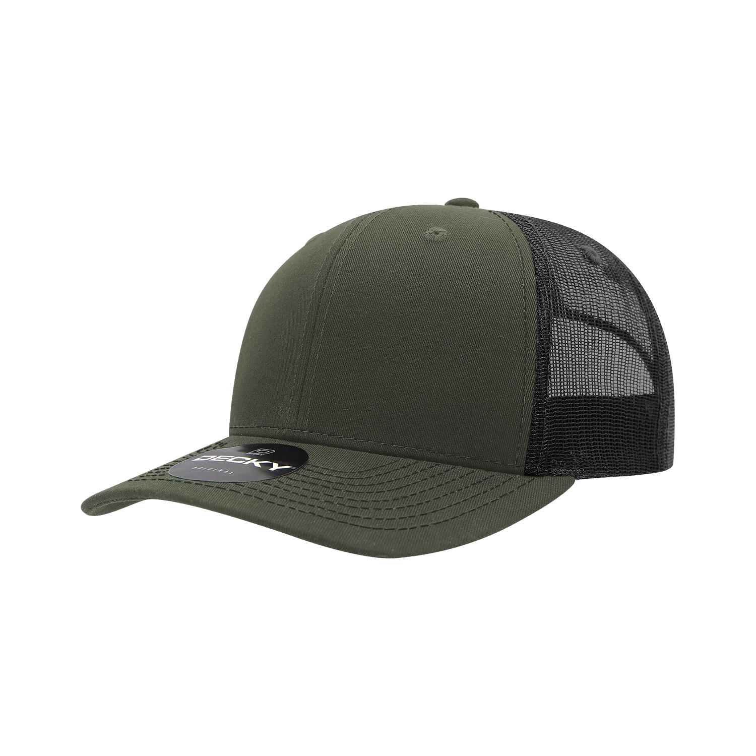 Decky 6031 6 Panel Mid Profile Structured Contra-Stitch Trucker