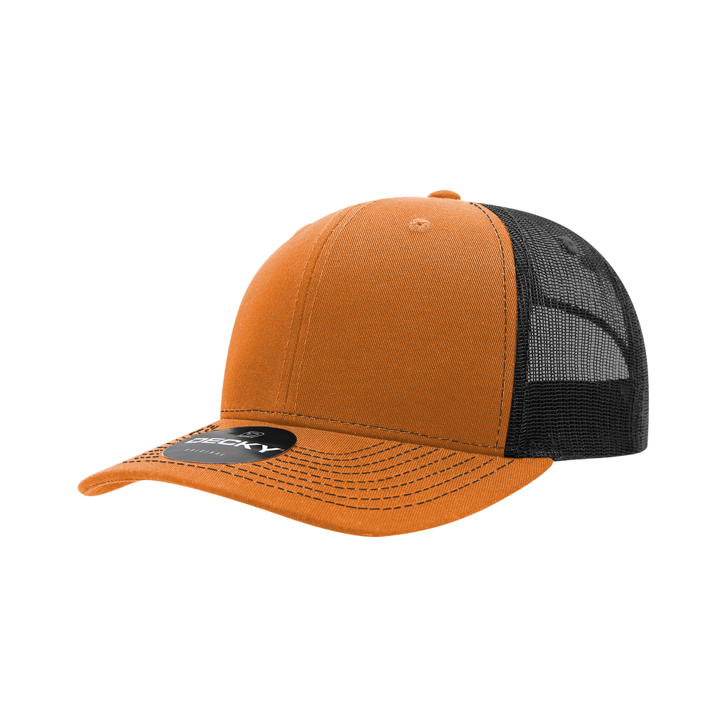 Decky 6031 6 Panel Mid Profile Structured Contra-Stitch Trucker