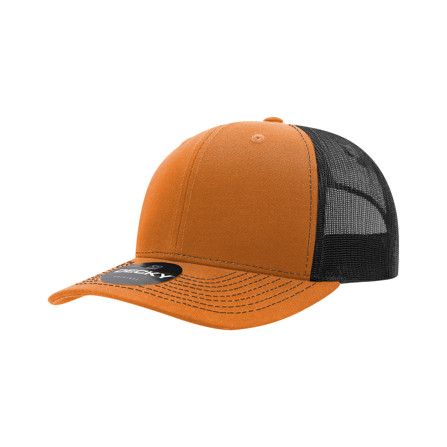 Decky 6031 6 Panel Mid Profile Structured Contra-Stitch Trucker