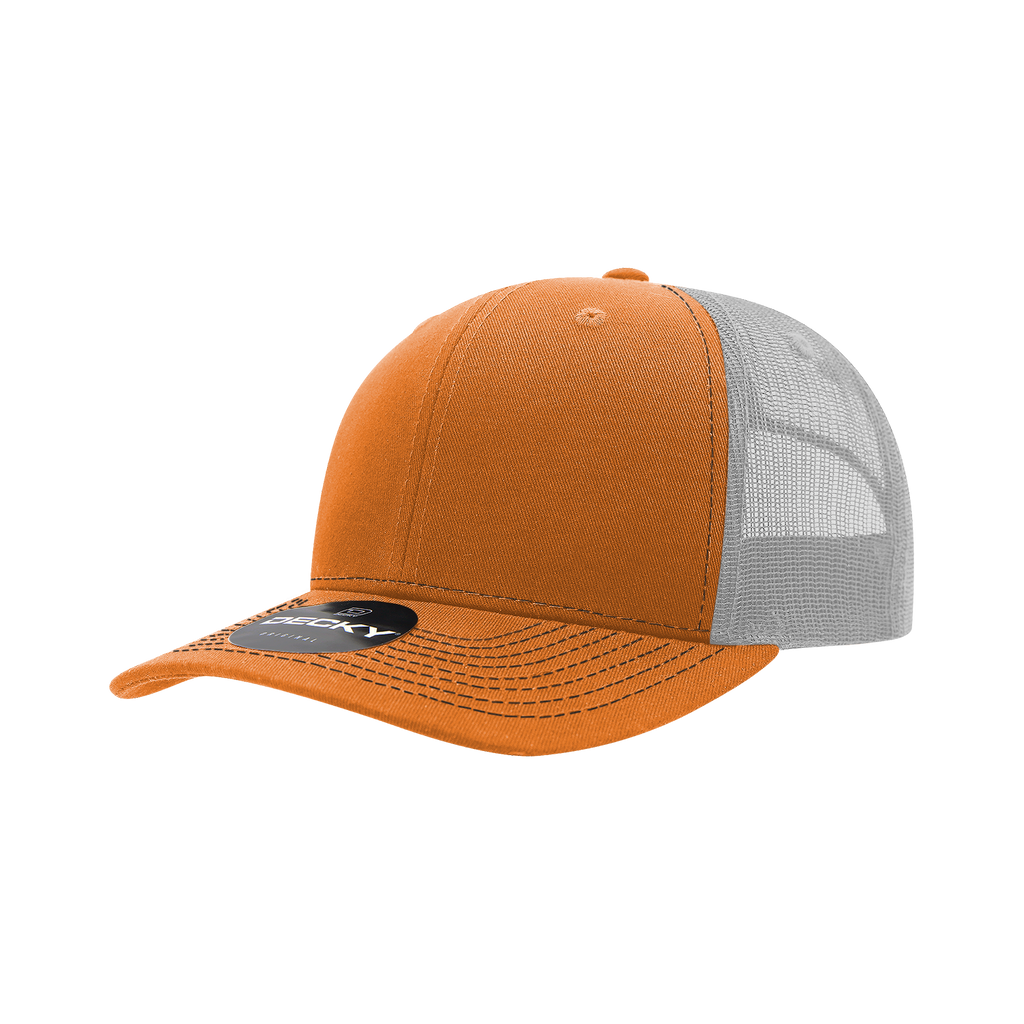 Decky 6031 6 Panel Mid Profile Structured Contra-Stitch Trucker