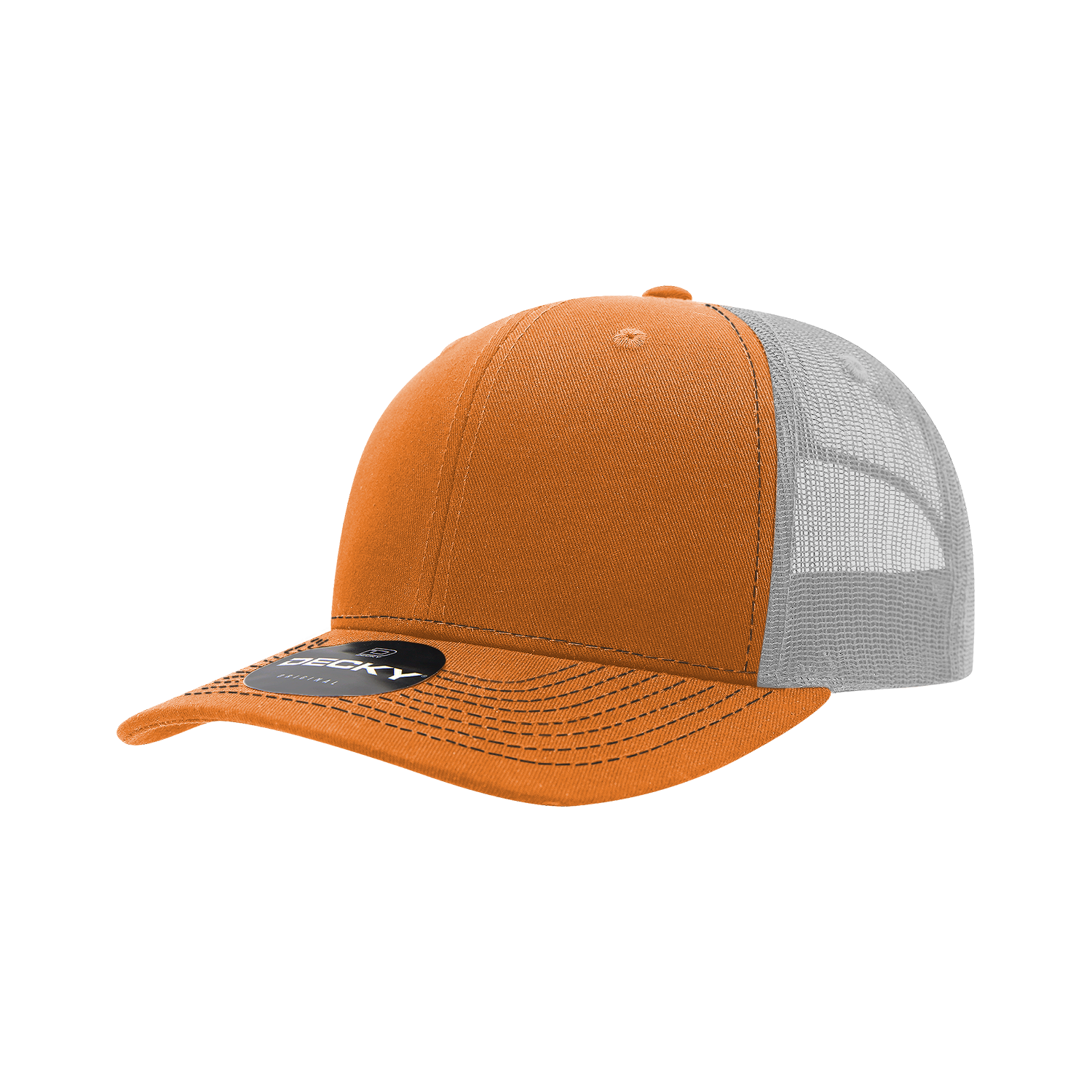 Decky 6031 6 Panel Mid Profile Structured Contra-Stitch Trucker