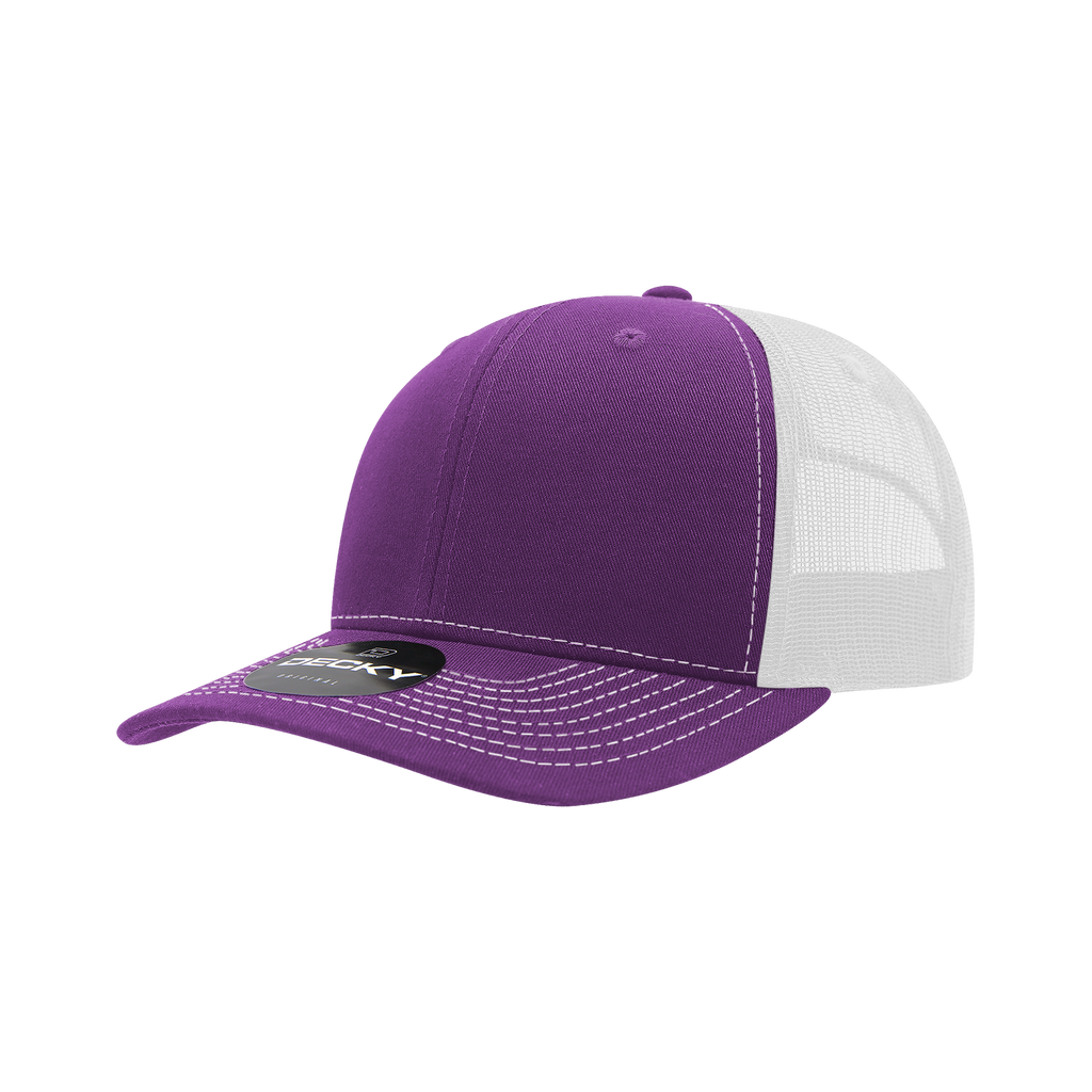 Decky 6031 6 Panel Mid Profile Structured Contra-Stitch Trucker