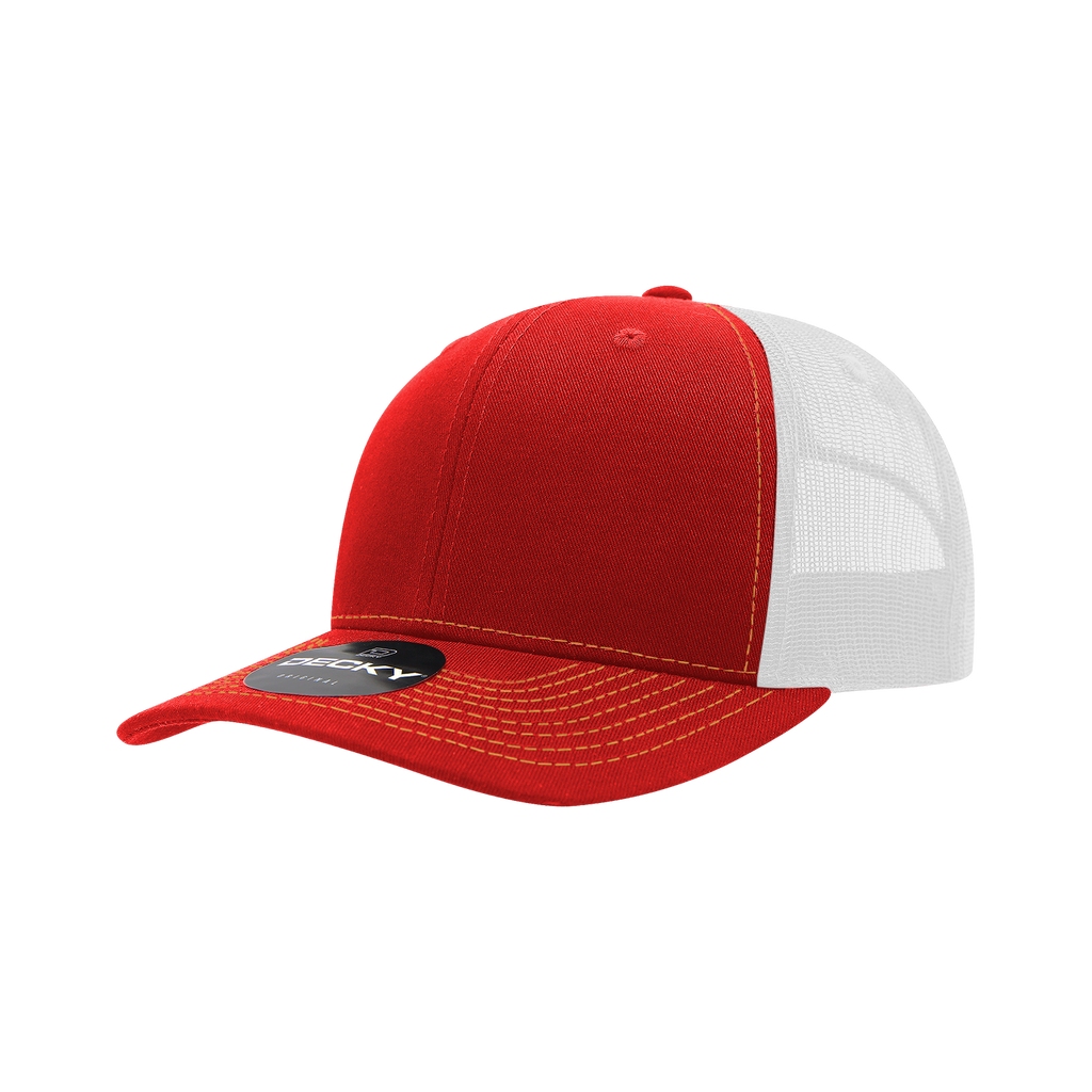 Decky 6031 6 Panel Mid Profile Structured Contra-Stitch Trucker