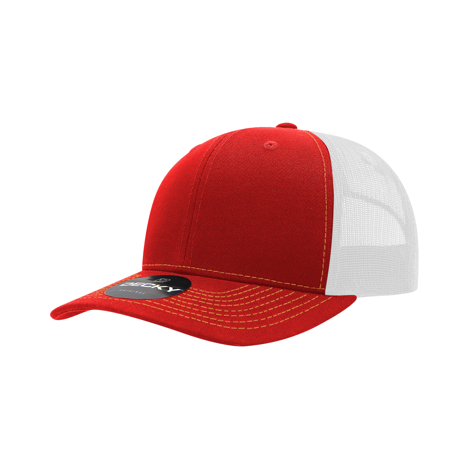 Decky 6031 6 Panel Mid Profile Structured Contra-Stitch Trucker