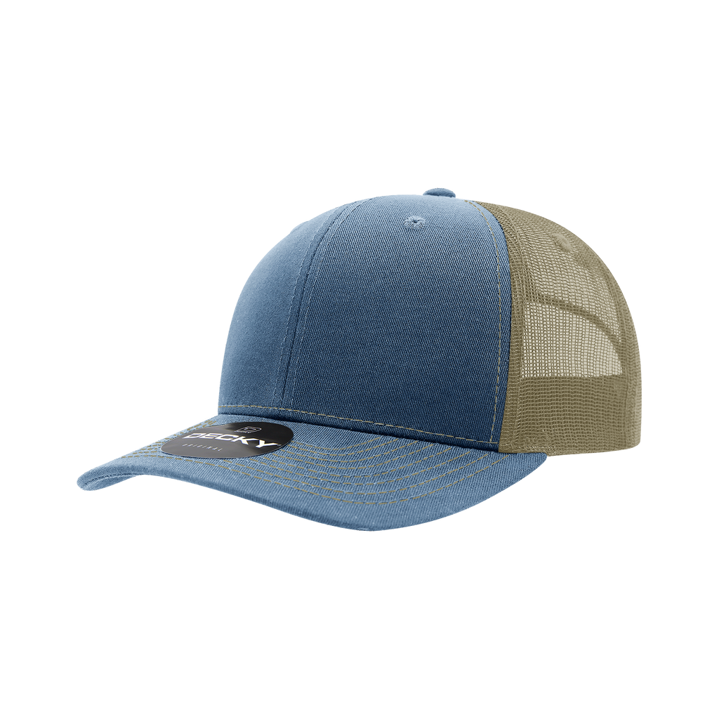 Decky 6031 6 Panel Mid Profile Structured Contra-Stitch Trucker