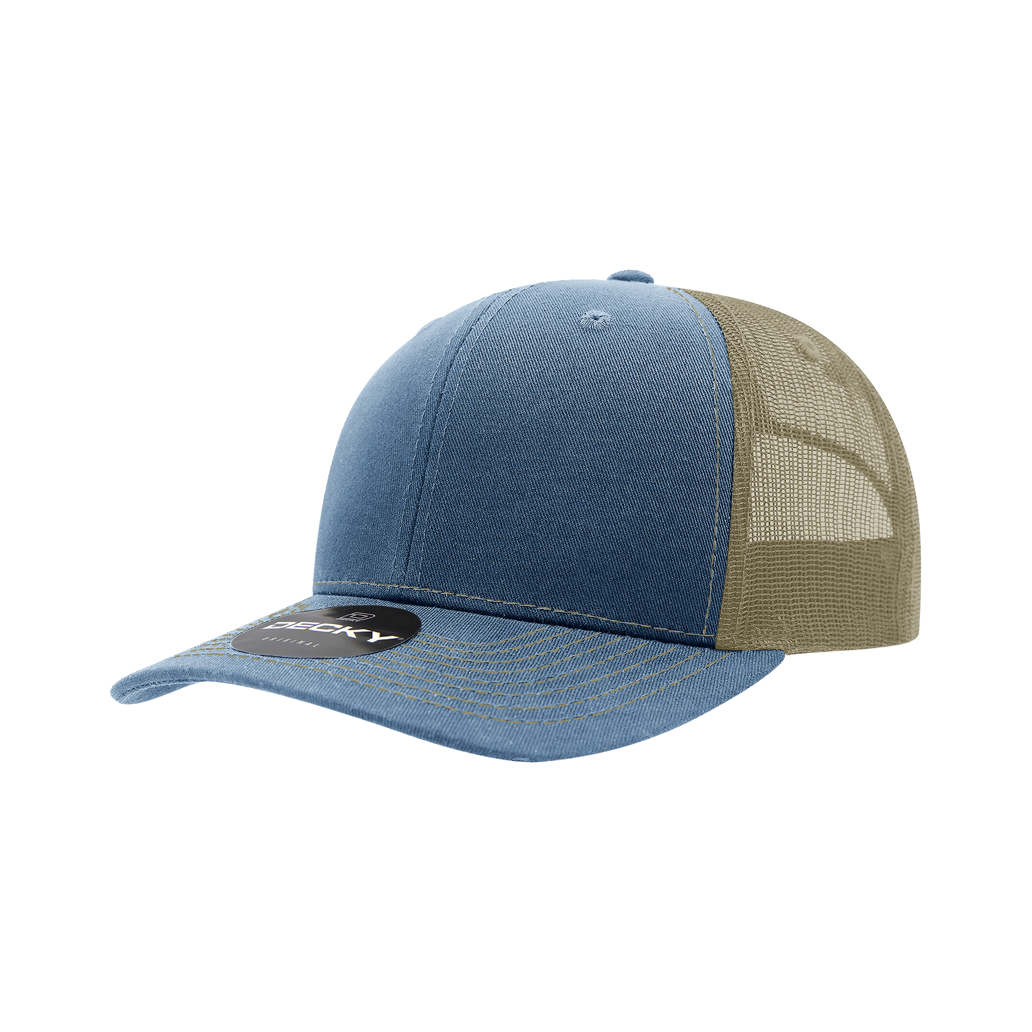 Decky 6031 6 Panel Mid Profile Structured Contra-Stitch Trucker