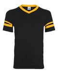 Augusta Sportswear 360 V-Neck Jersey with Striped Sleeves