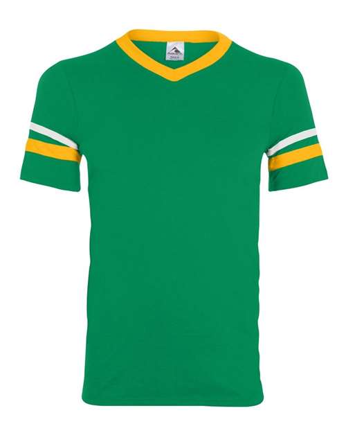 Augusta Sportswear 360 V-Neck Jersey with Striped Sleeves