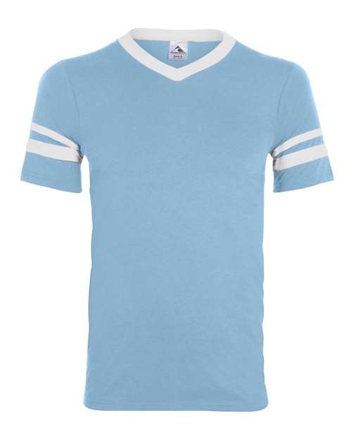 Augusta Sportswear 360 V-Neck Jersey with Striped Sleeves