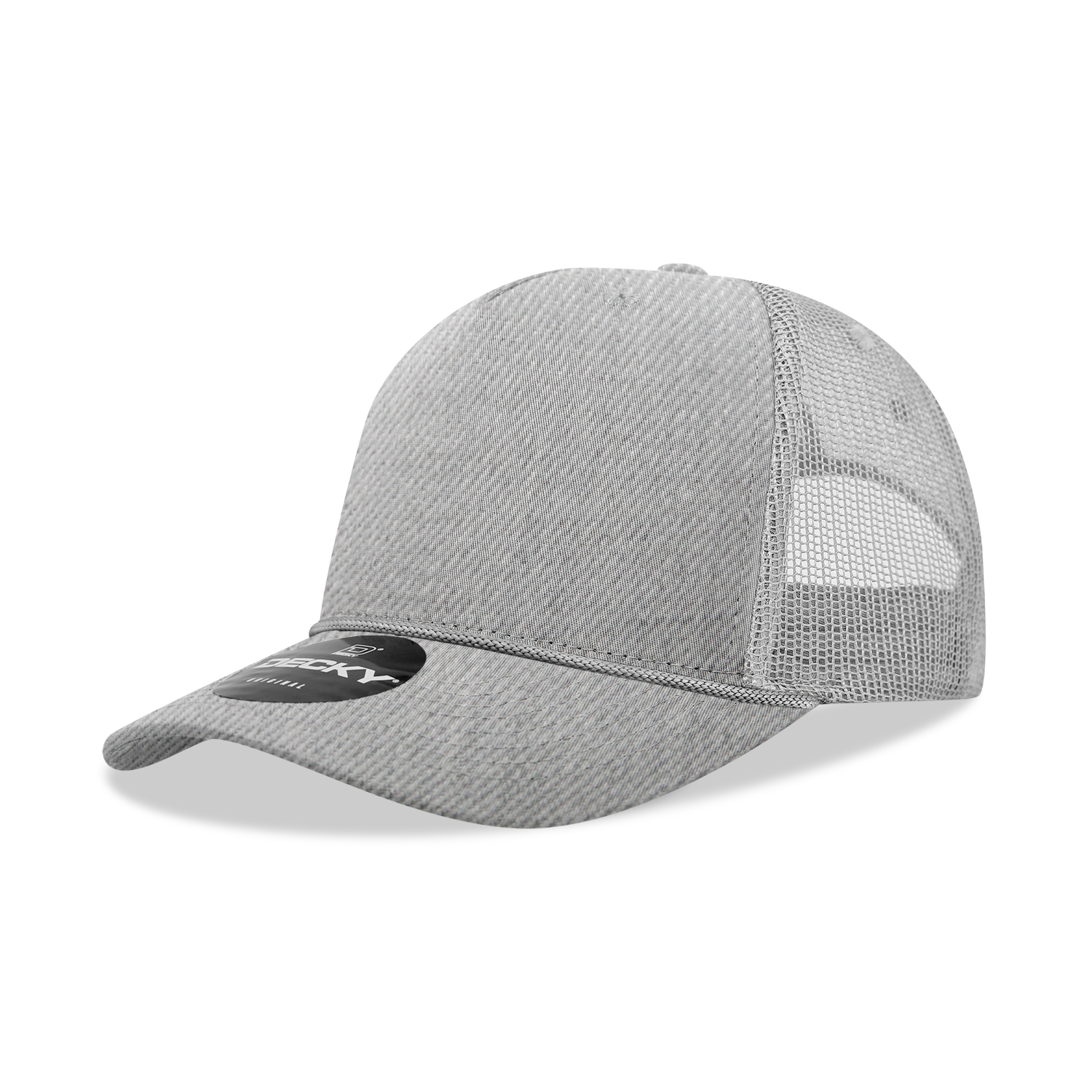 Decky 6040 5 Panel Mid Profile Structured Cotton/Poly Blend Trucker w/Rope